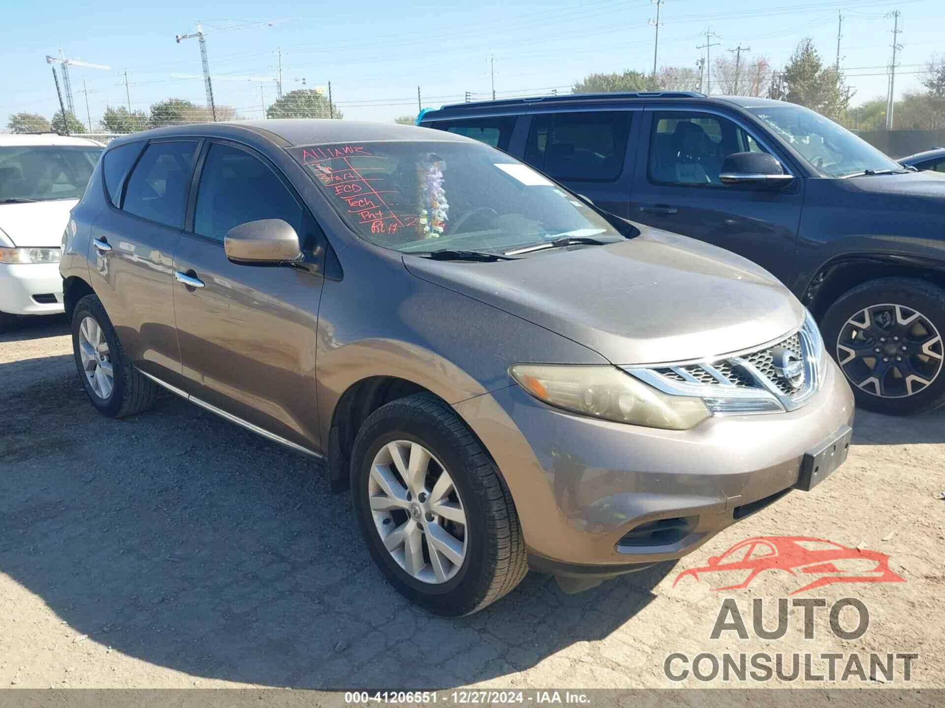NISSAN MURANO 2012 - JN8AZ1MU9CW102836