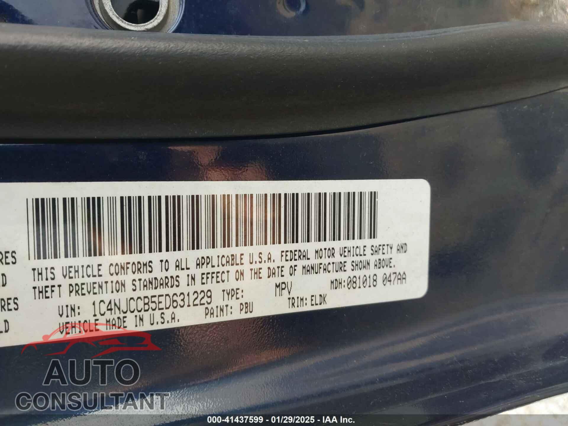 JEEP COMPASS 2014 - 1C4NJCCB5EB631229