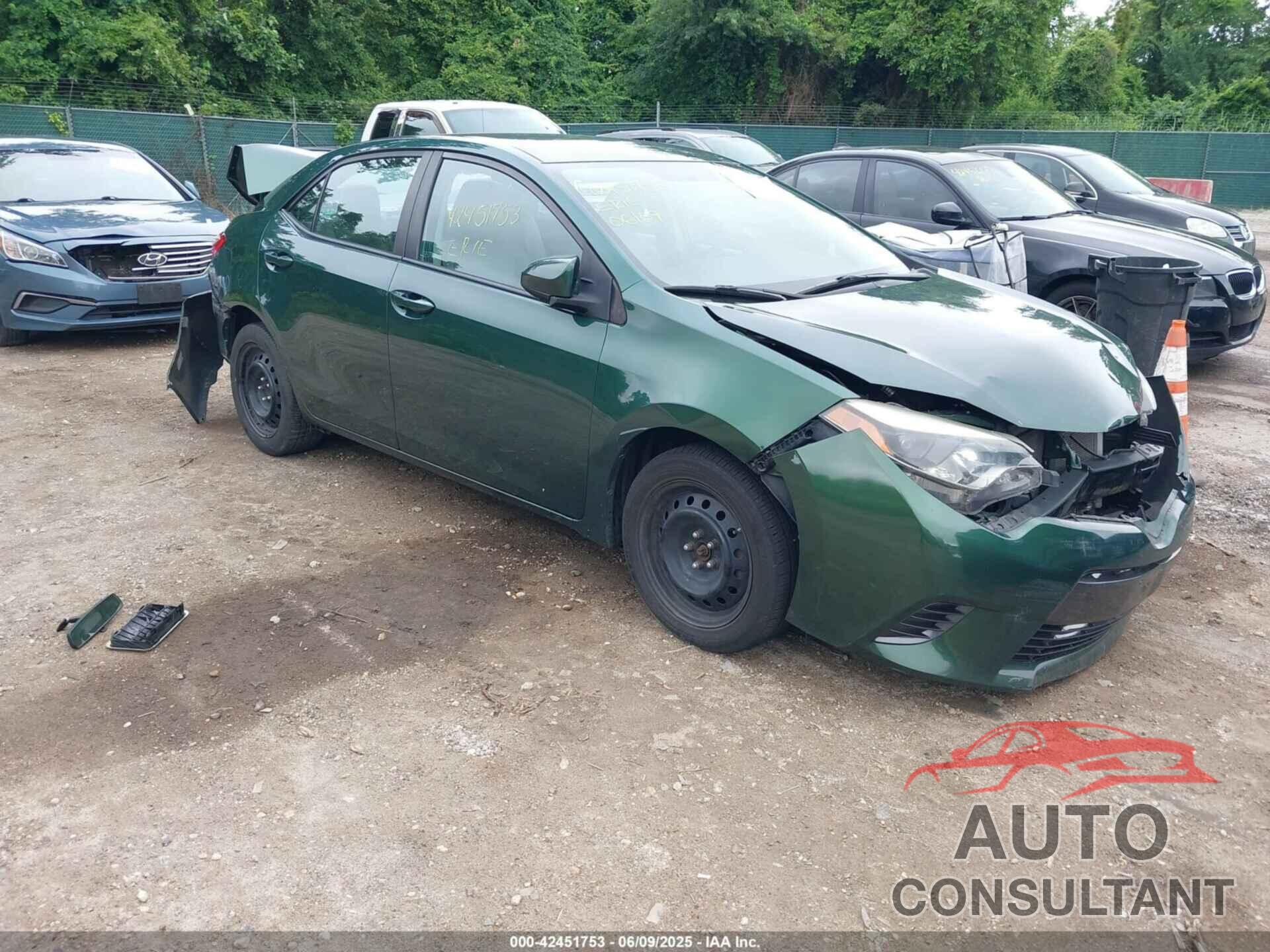 TOYOTA COROLLA 2016 - 2T1BURHE3GC566249