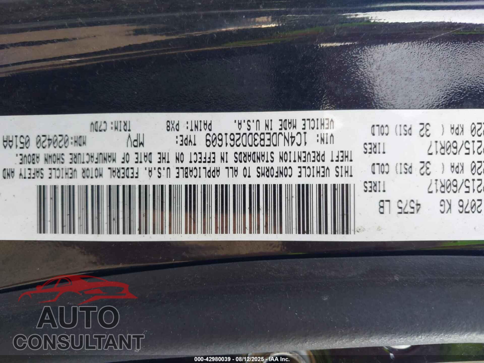 JEEP COMPASS 2013 - 1C4NJDEB3DD261609