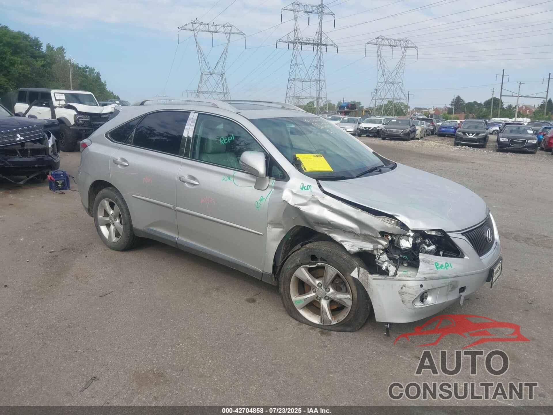 LEXUS RX 350 2012 - 2T2BK1BA4CC149290