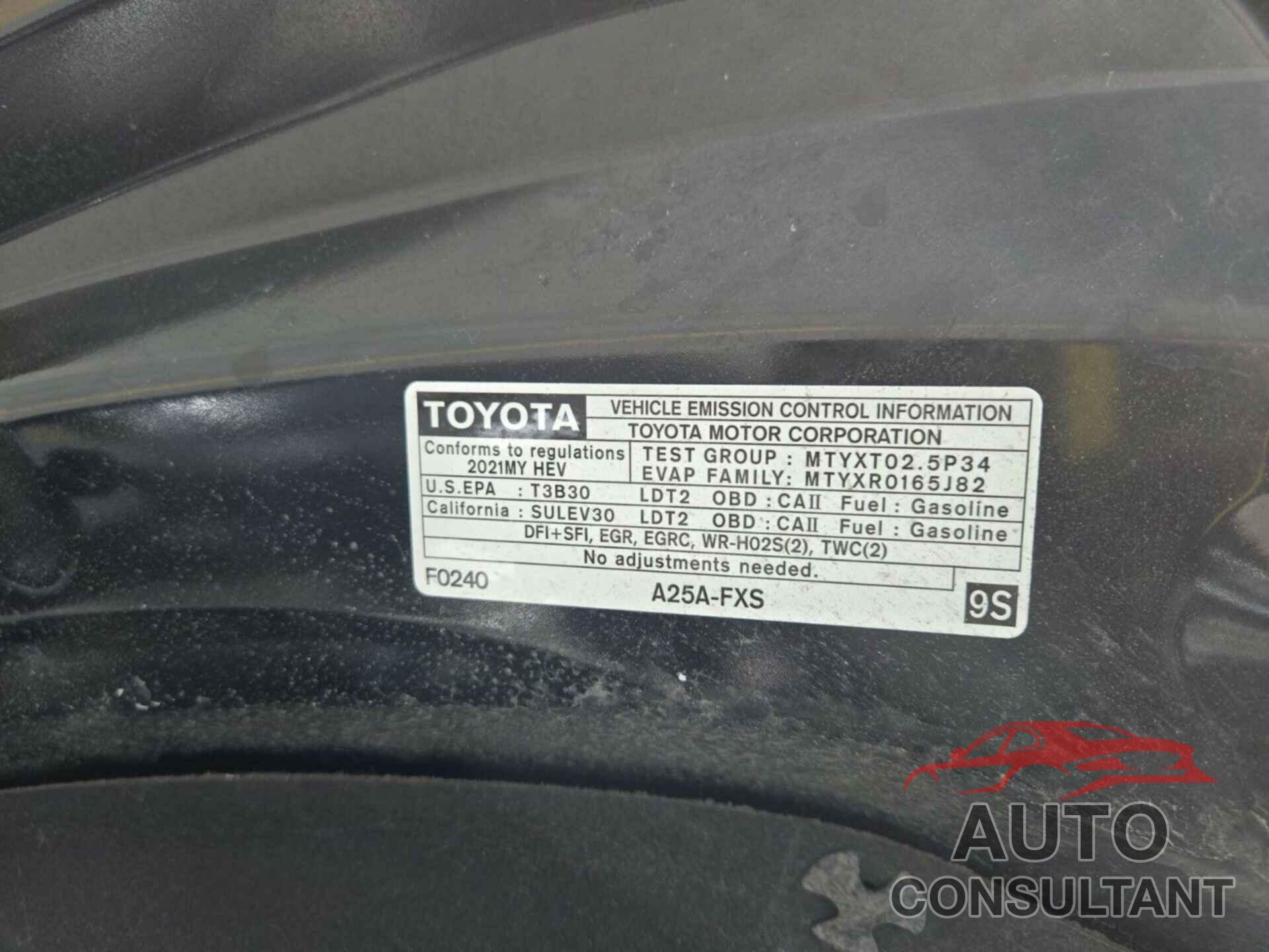 TOYOTA HIGHLANDER 2021 - 5TDGBRCH6MS036423