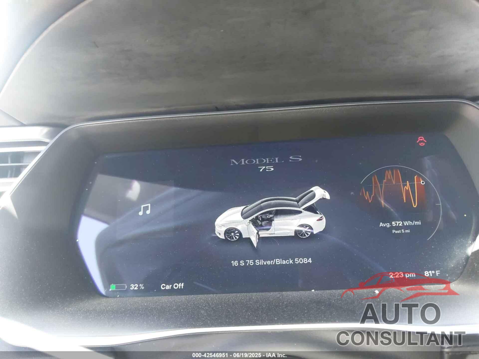 TESLA MODEL S 2016 - 5YJSA1E18GF175976