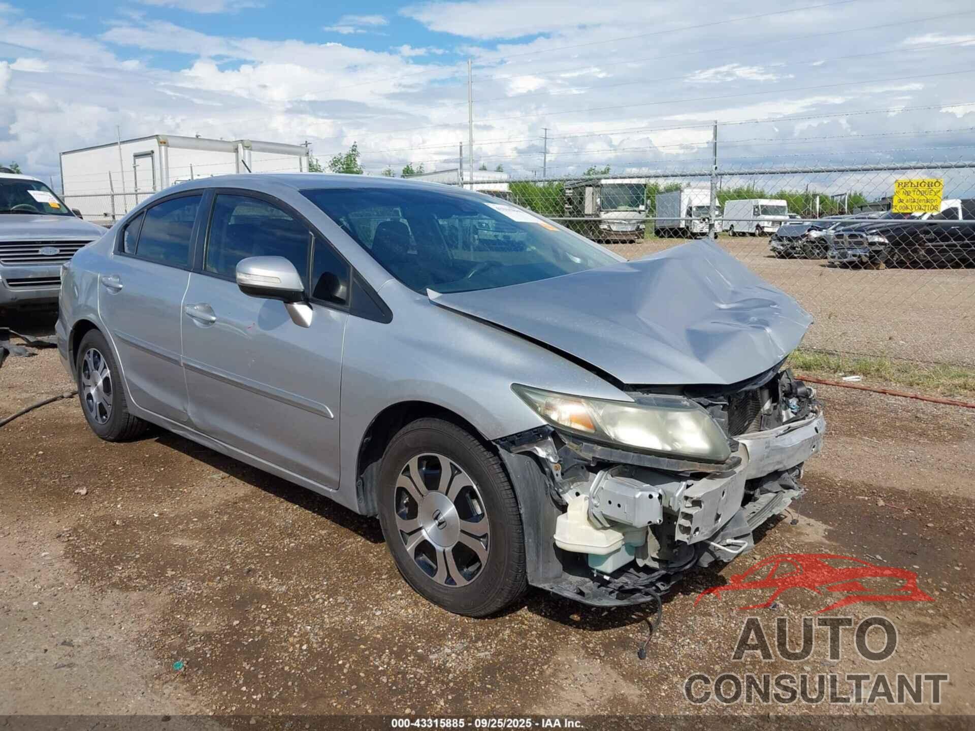 HONDA CIVIC HYBRID 2013 - 19XFB4F30DE001725