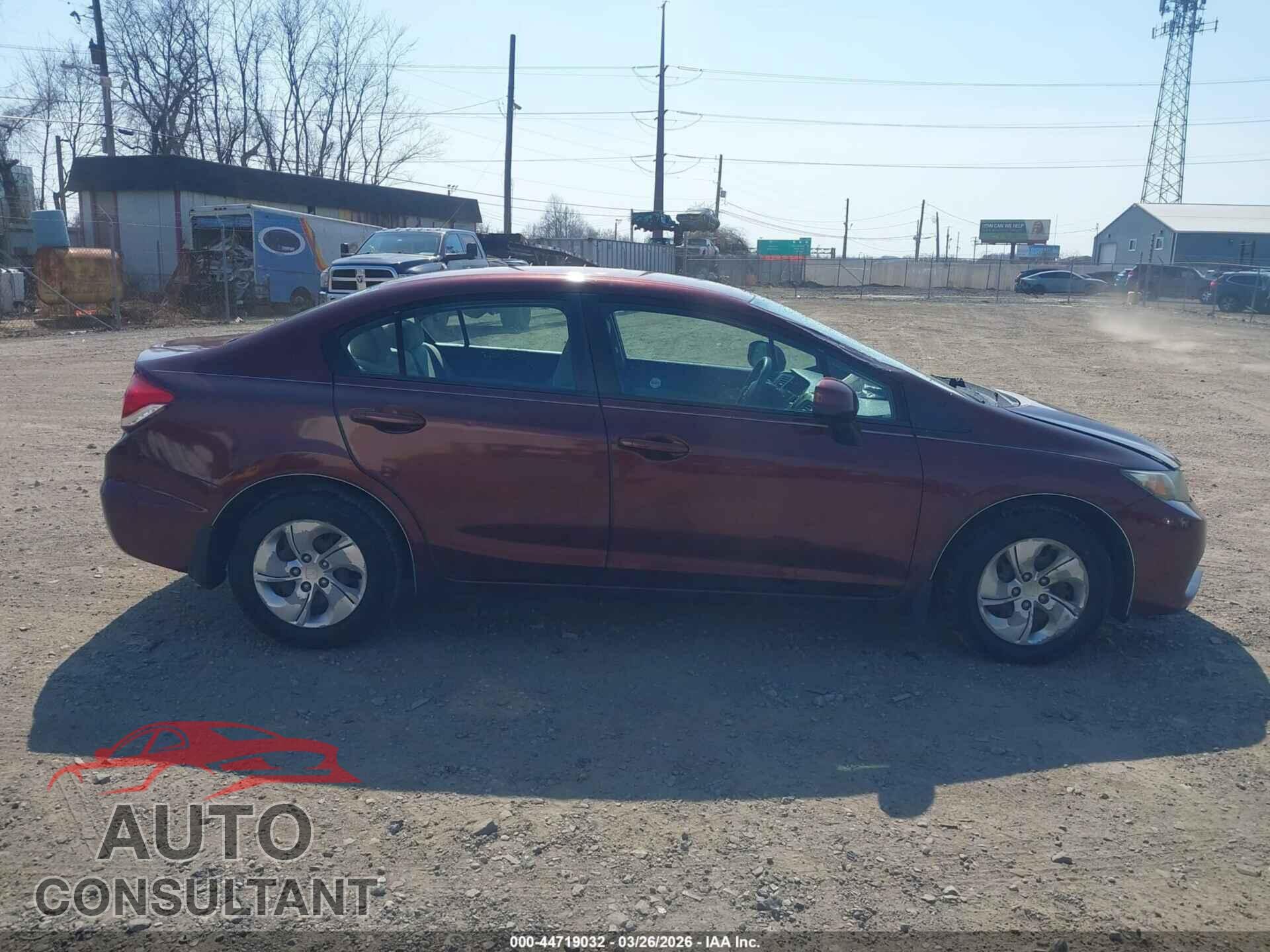 HONDA CIVIC 2013 - 19XFB2F57DE225564