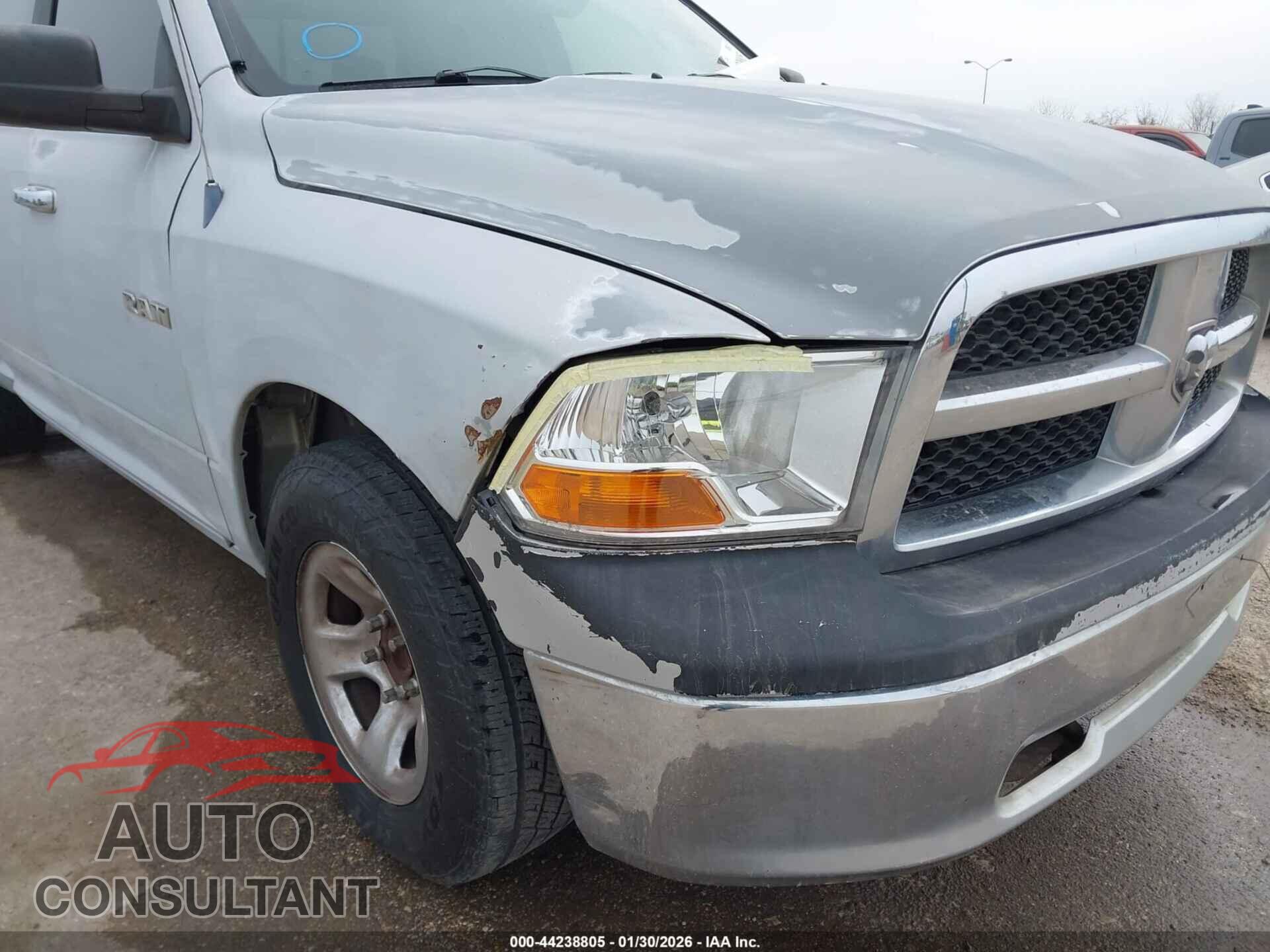DODGE RAM 1500 2010 - 1D7RB1GP8AS247580