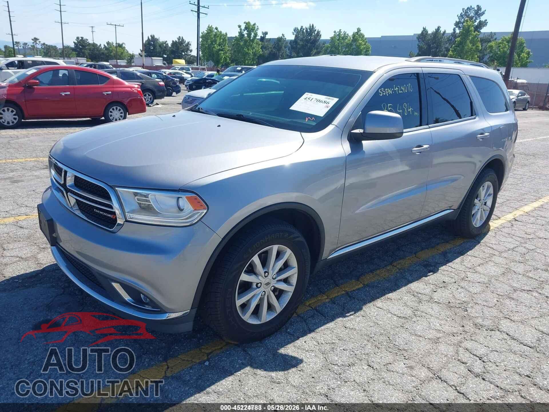 DODGE DURANGO 2019 - 1C4RDJAG5KC839804
