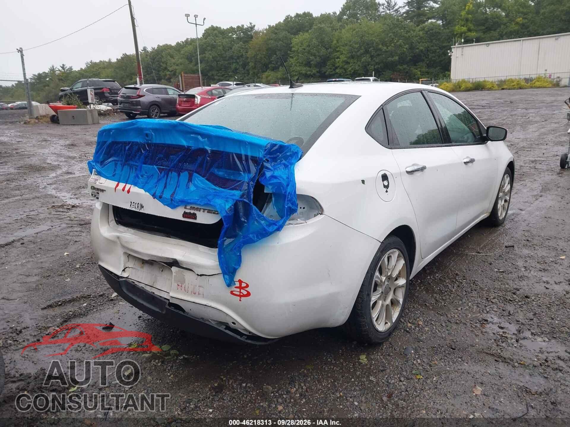 DODGE DART 2015 - 1C3CDFCB4FD346155