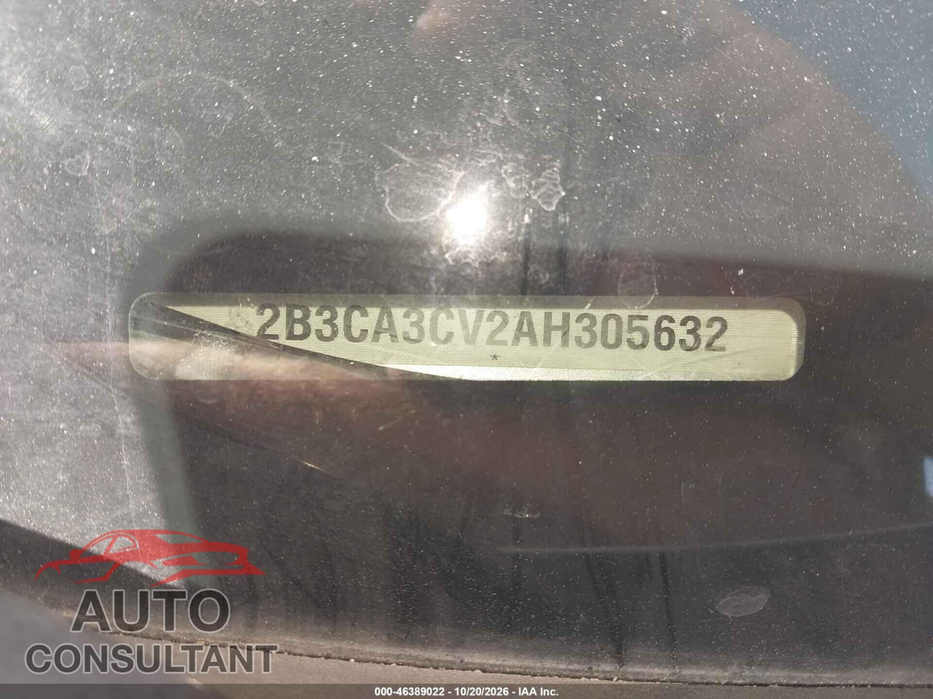 DODGE CHARGER 2010 - 2B3CA3CV2AH305632