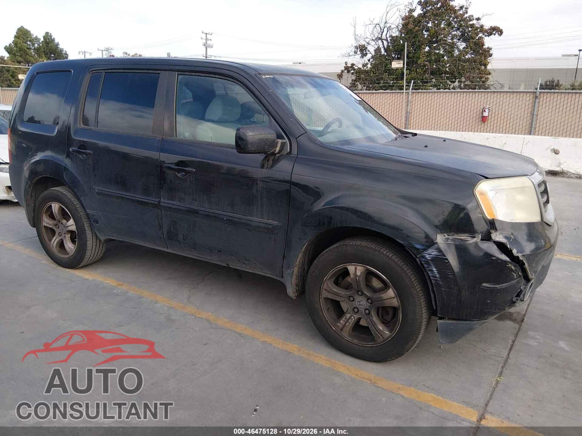 HONDA PILOT 2012 - 5FNYF3H49CB044028
