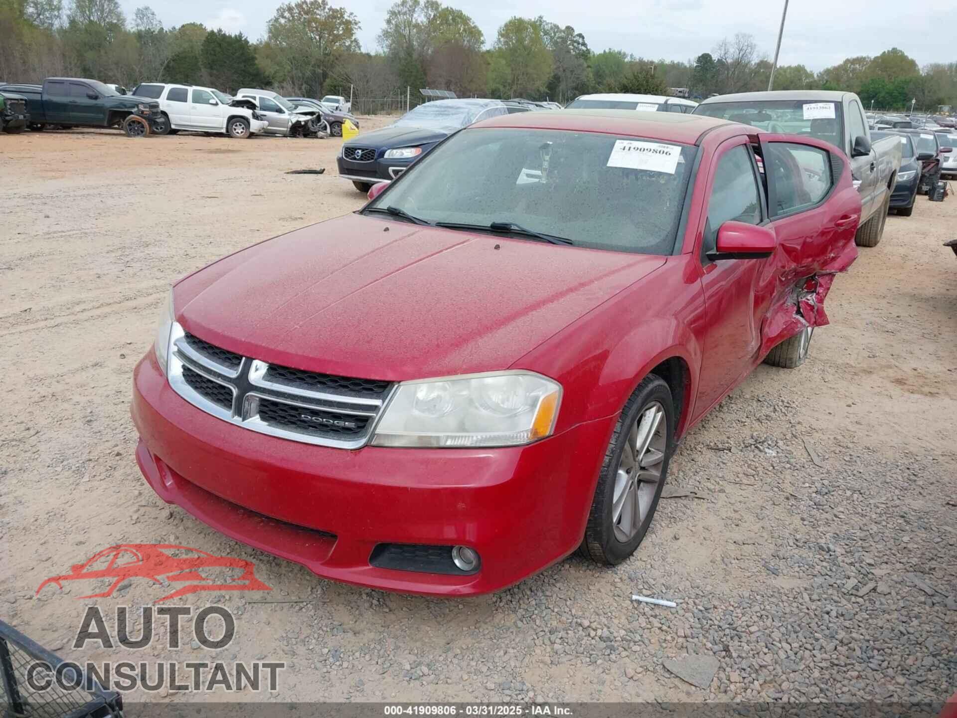 DODGE AVENGER 2012 - 1C3CDZEG9CN142273