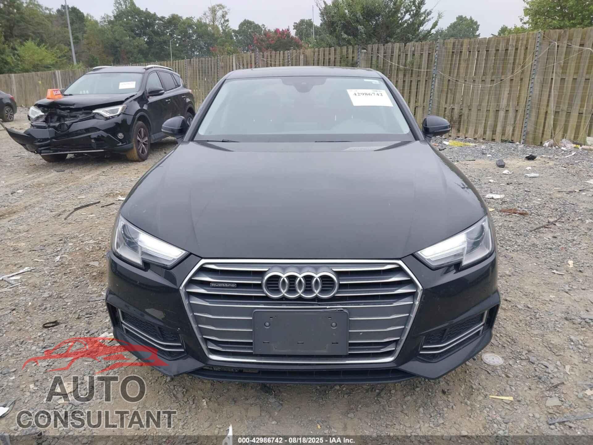 AUDI A4 2017 - WAUDNAF42HN041227