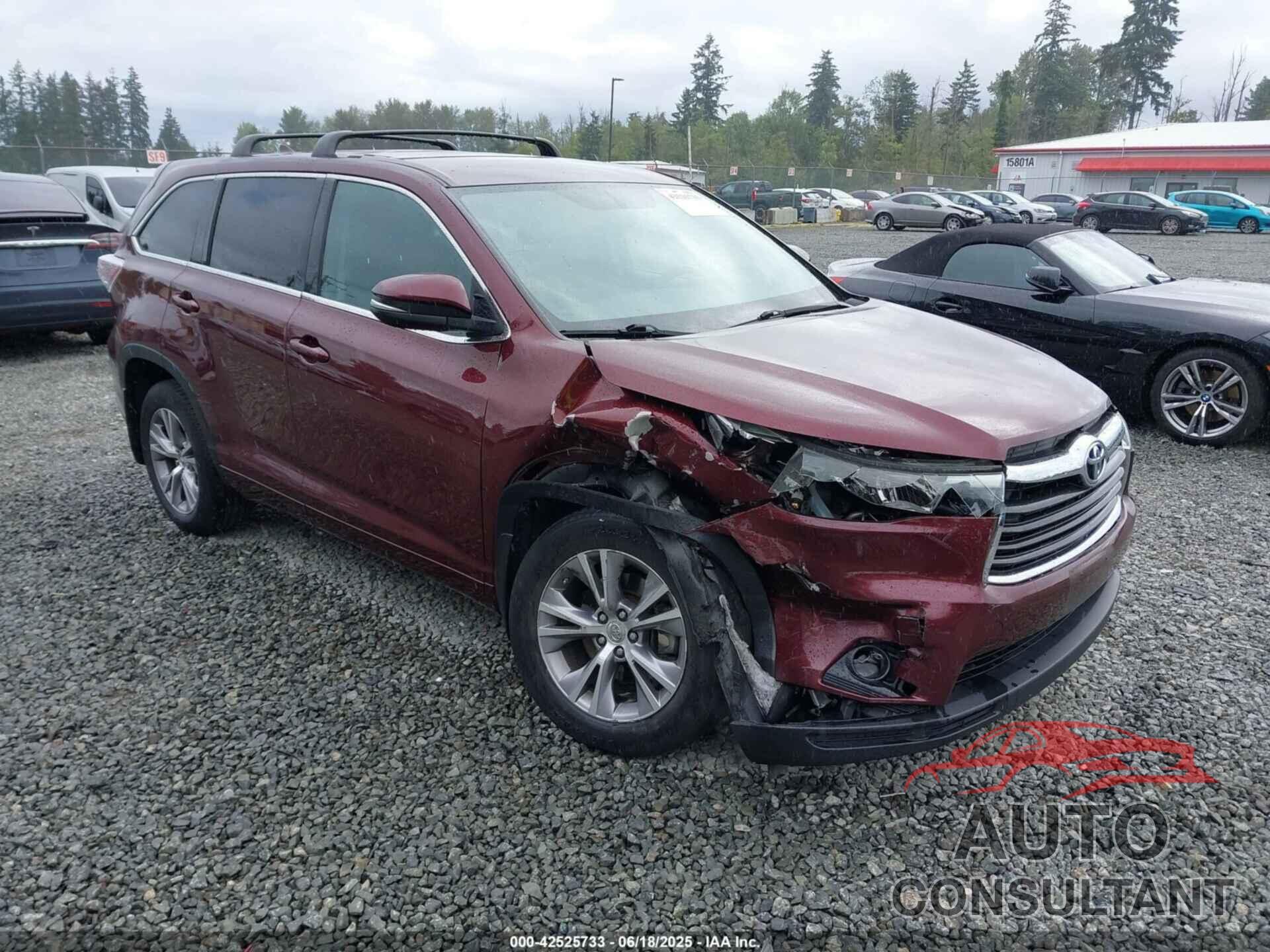 TOYOTA HIGHLANDER 2015 - 5TDBKRFH8FS087947