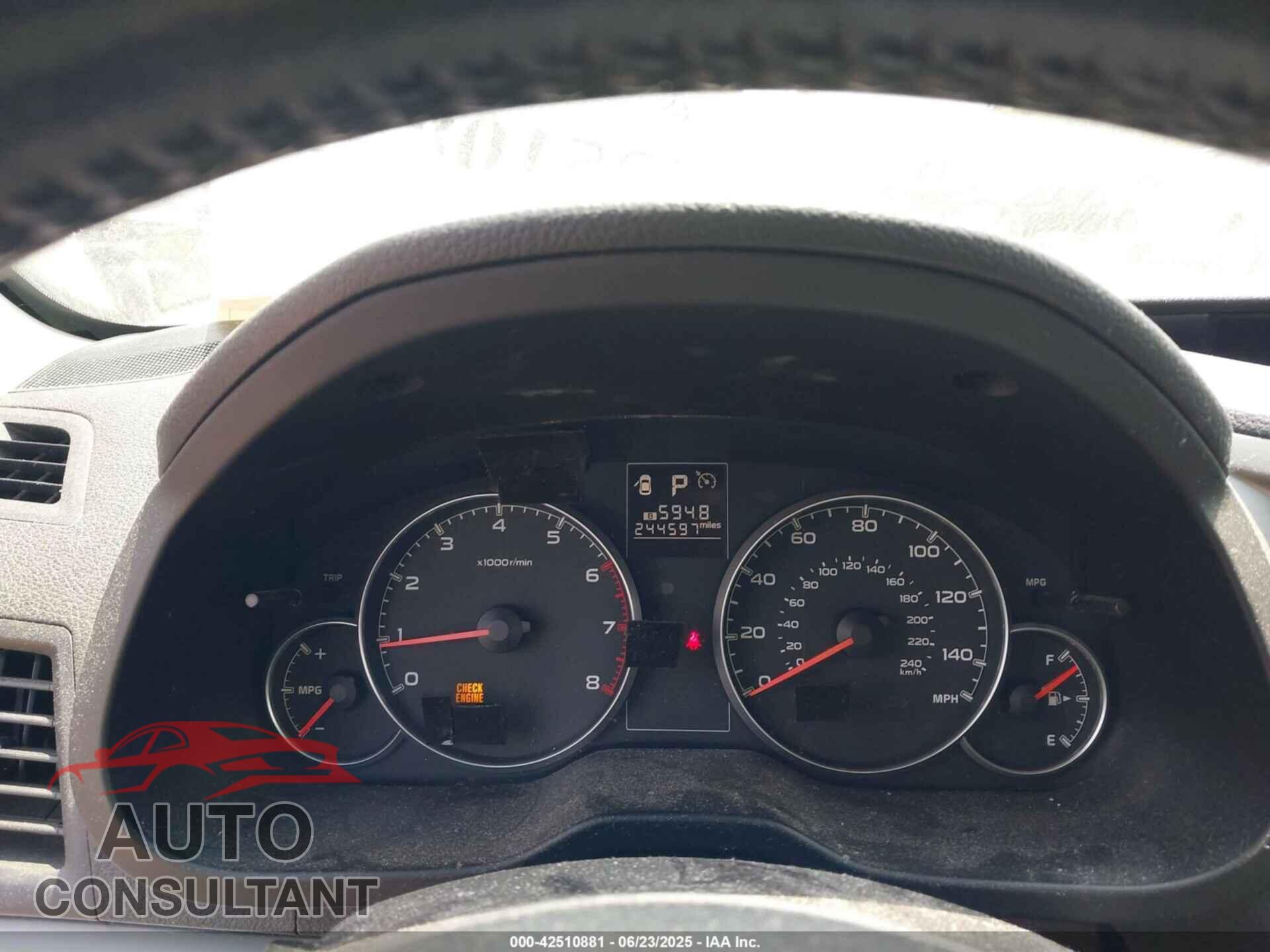 SUBARU OUTBACK 2013 - 4S4BRBCC4D3290467