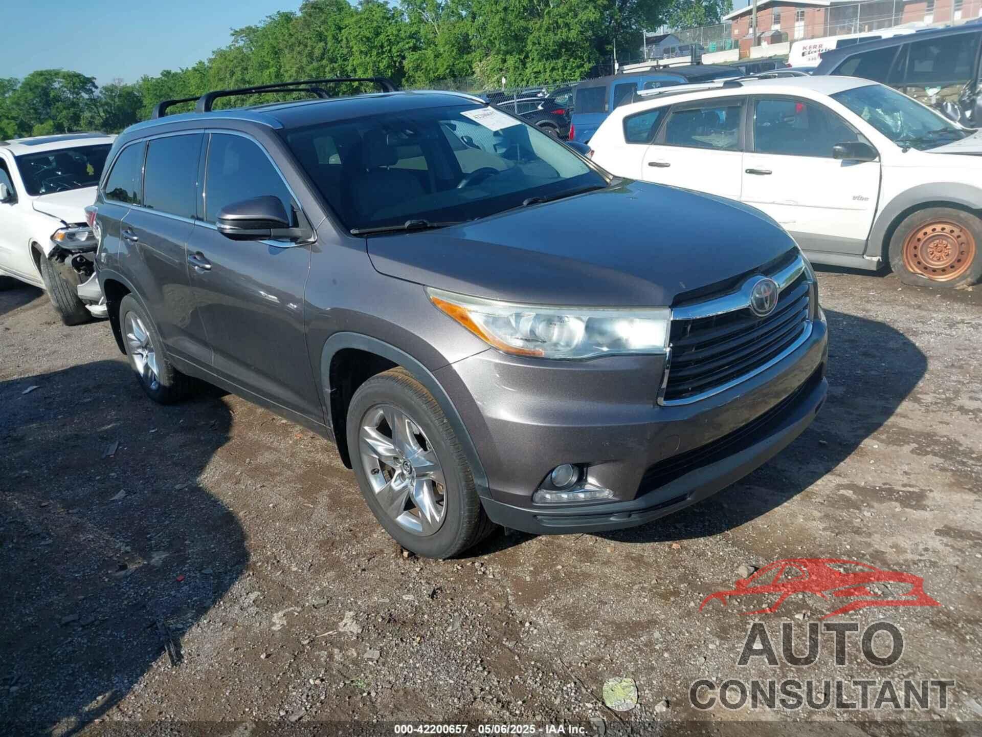 TOYOTA HIGHLANDER 2016 - 5TDDKRFH1GS250755