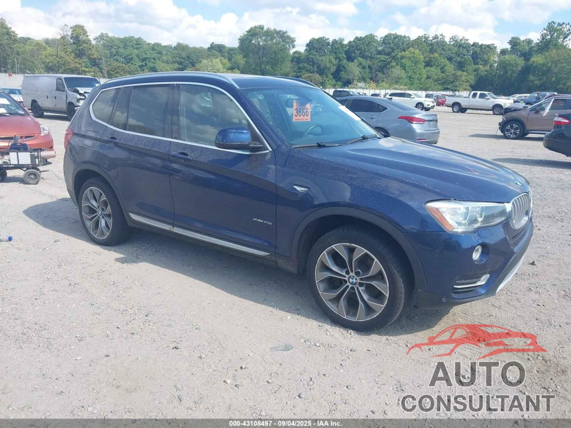 BMW X3 2016 - 5UXWX9C58G0D63255
