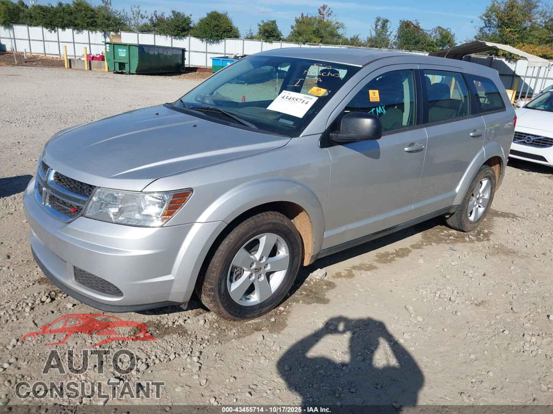DODGE JOURNEY 2013 - 3C4PDCAB2DT557862