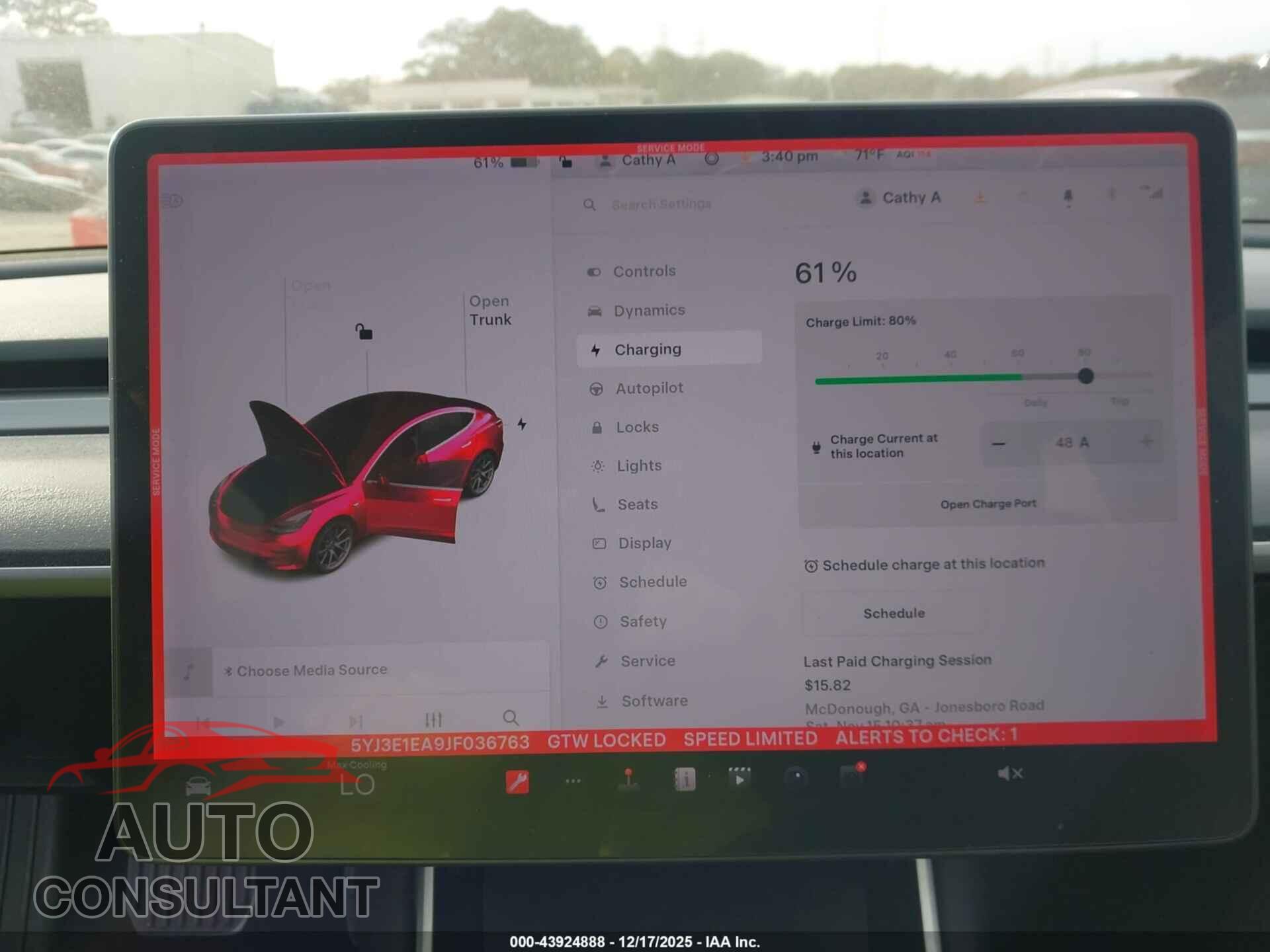 TESLA MODEL 3 2018 - 5YJ3E1EA9JF036763