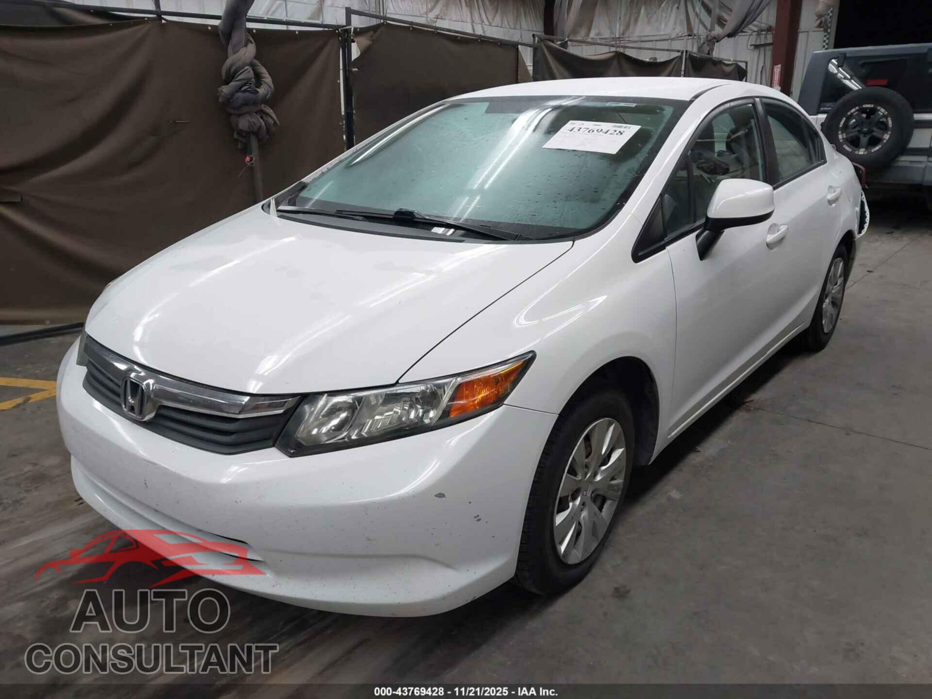 HONDA CIVIC 2012 - 19XFB2F54CE379714