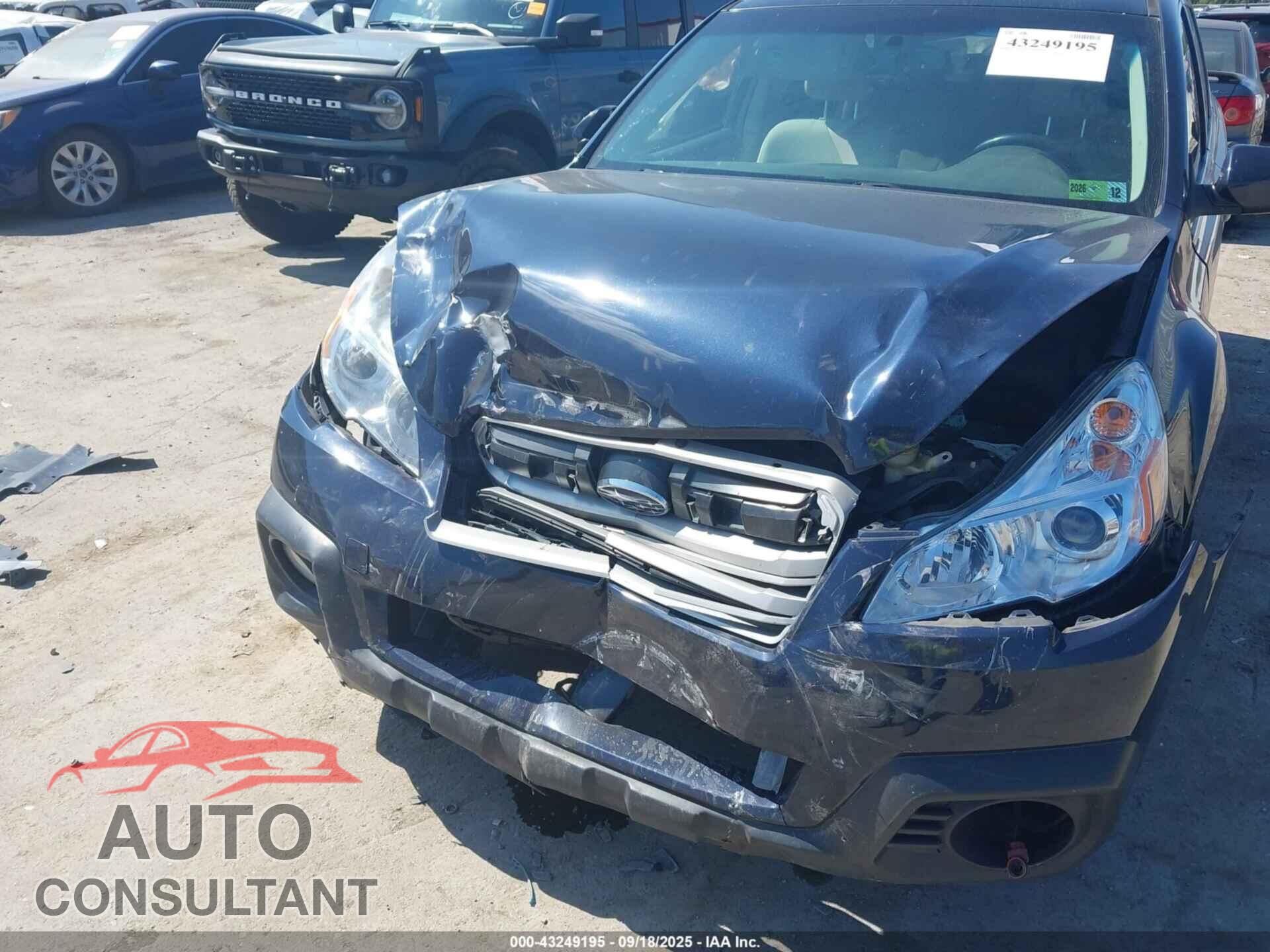 SUBARU OUTBACK 2013 - 4S4BRCCC8D3245201