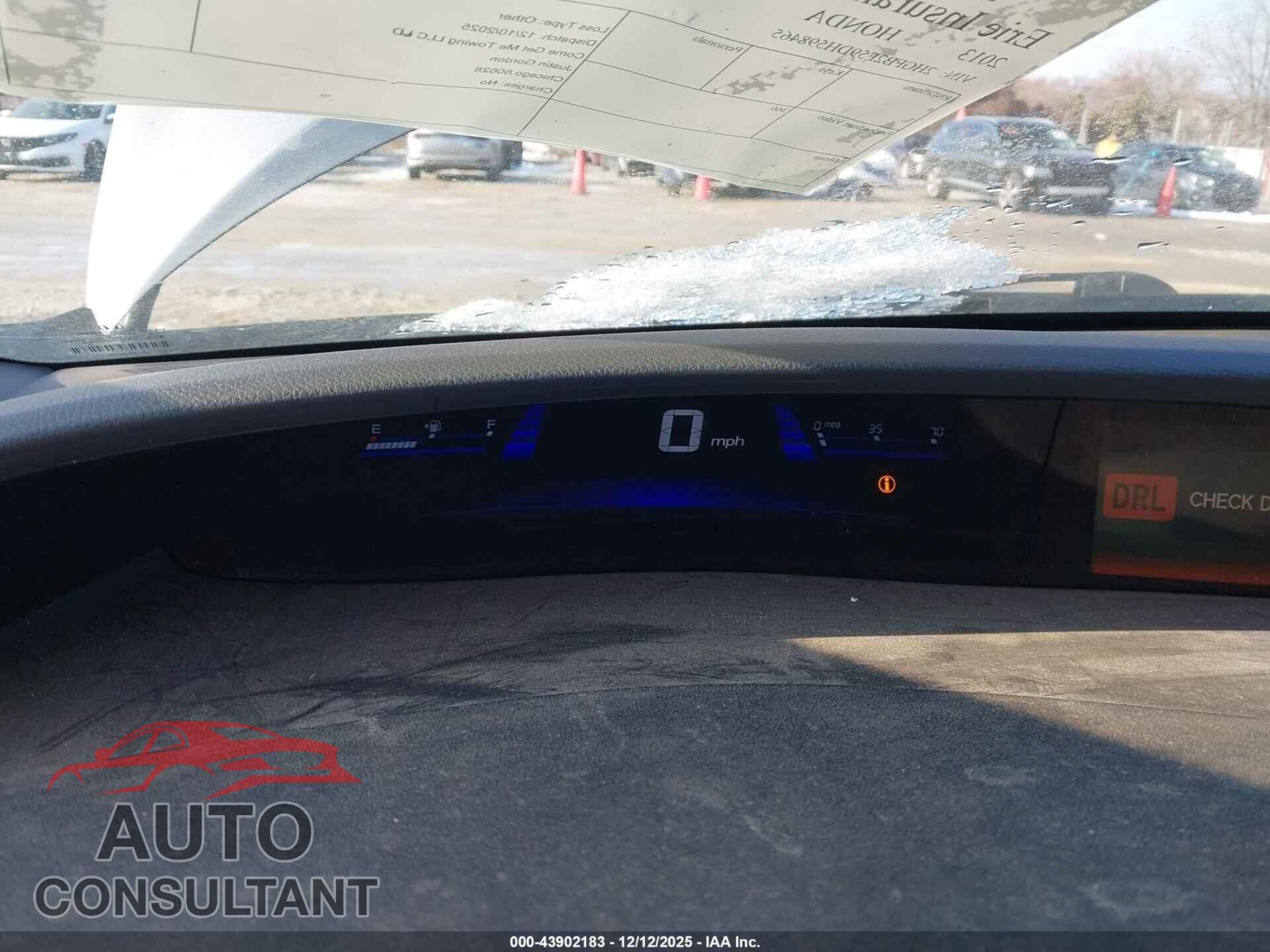 HONDA CIVIC 2013 - 2HGFB2F59DH598465