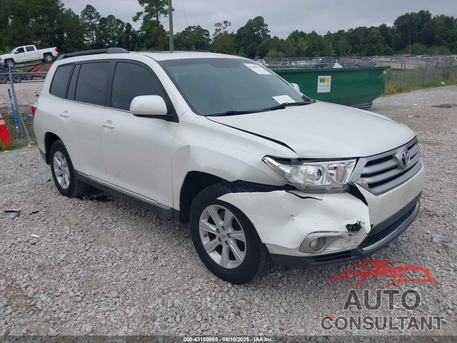 TOYOTA HIGHLANDER 2013 - 5TDXK3EHXDA092111