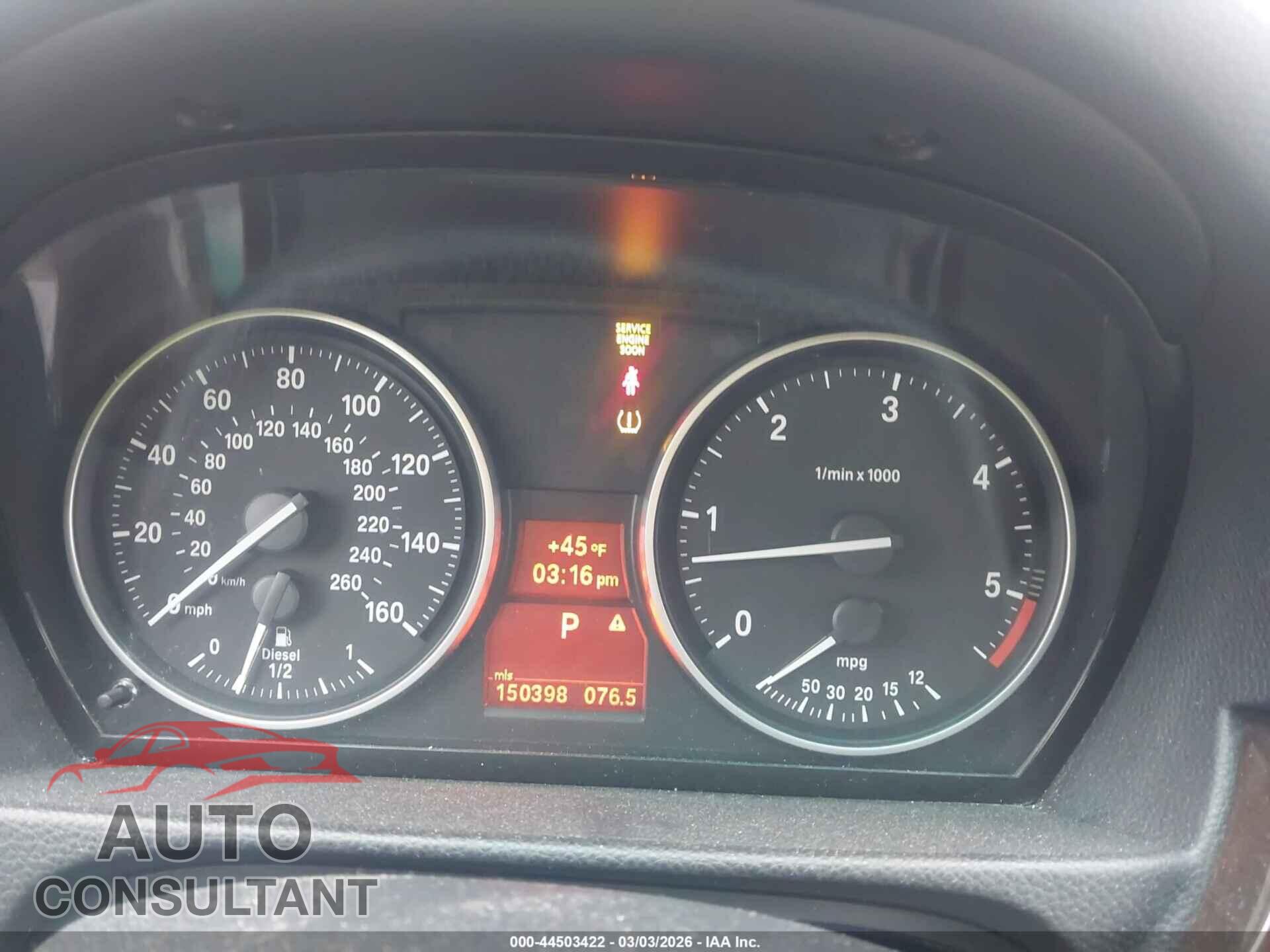 BMW 335D 2010 - WBAPN7C58AA778829