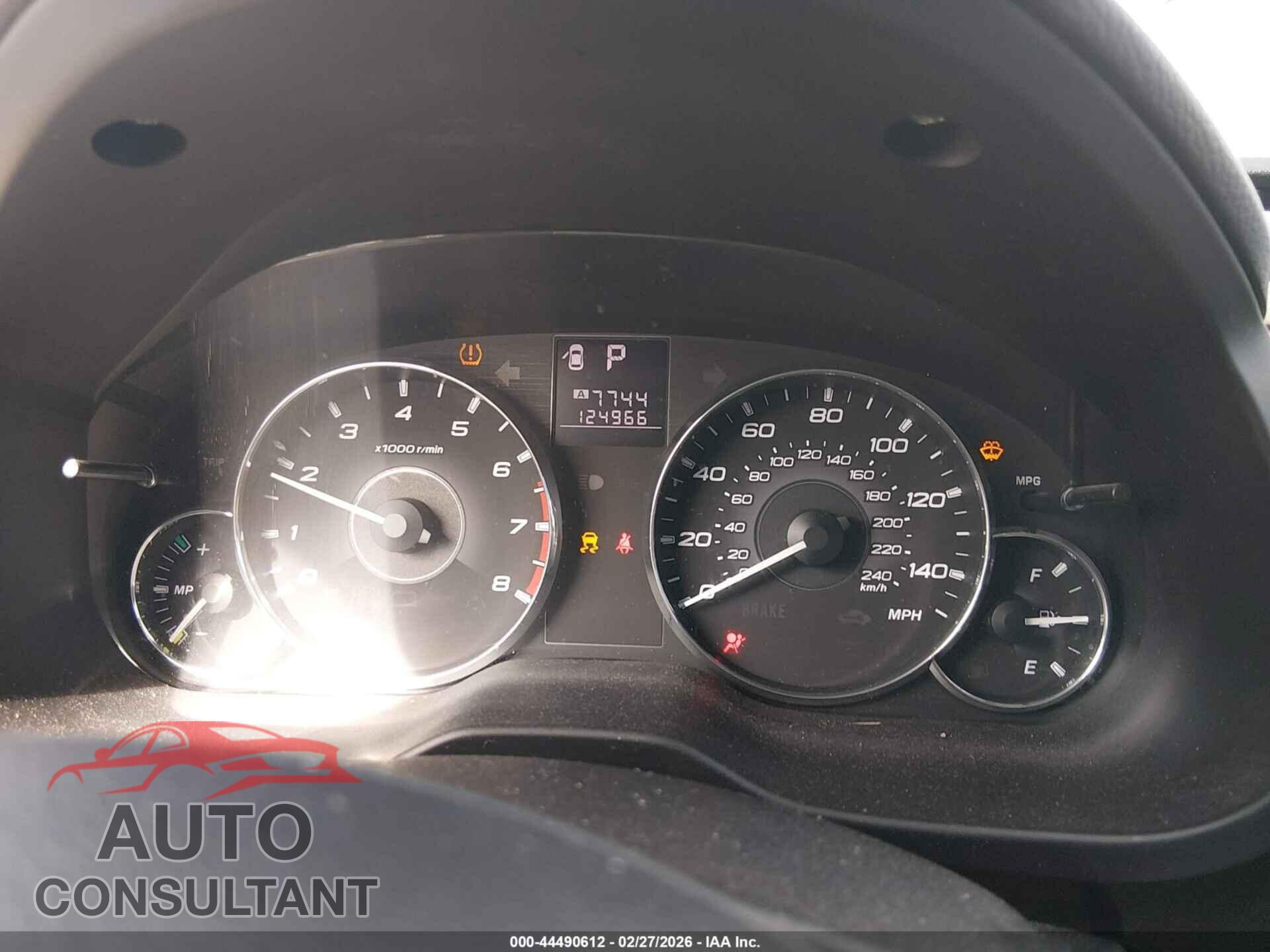 SUBARU OUTBACK 2012 - 4S4BRBCC9C3209638