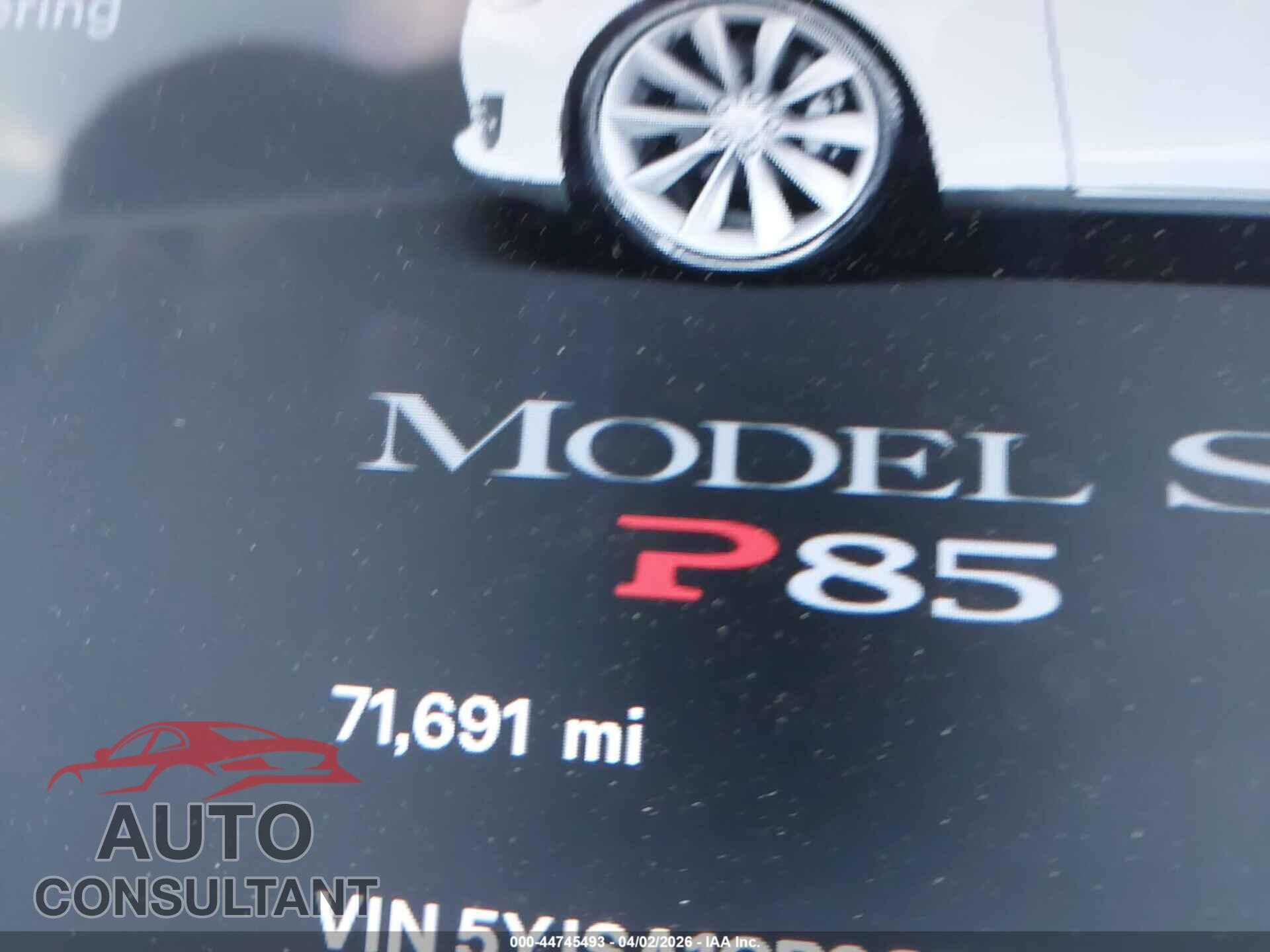 TESLA MODEL S 2012 - 5YJSA1CP9CFP01940
