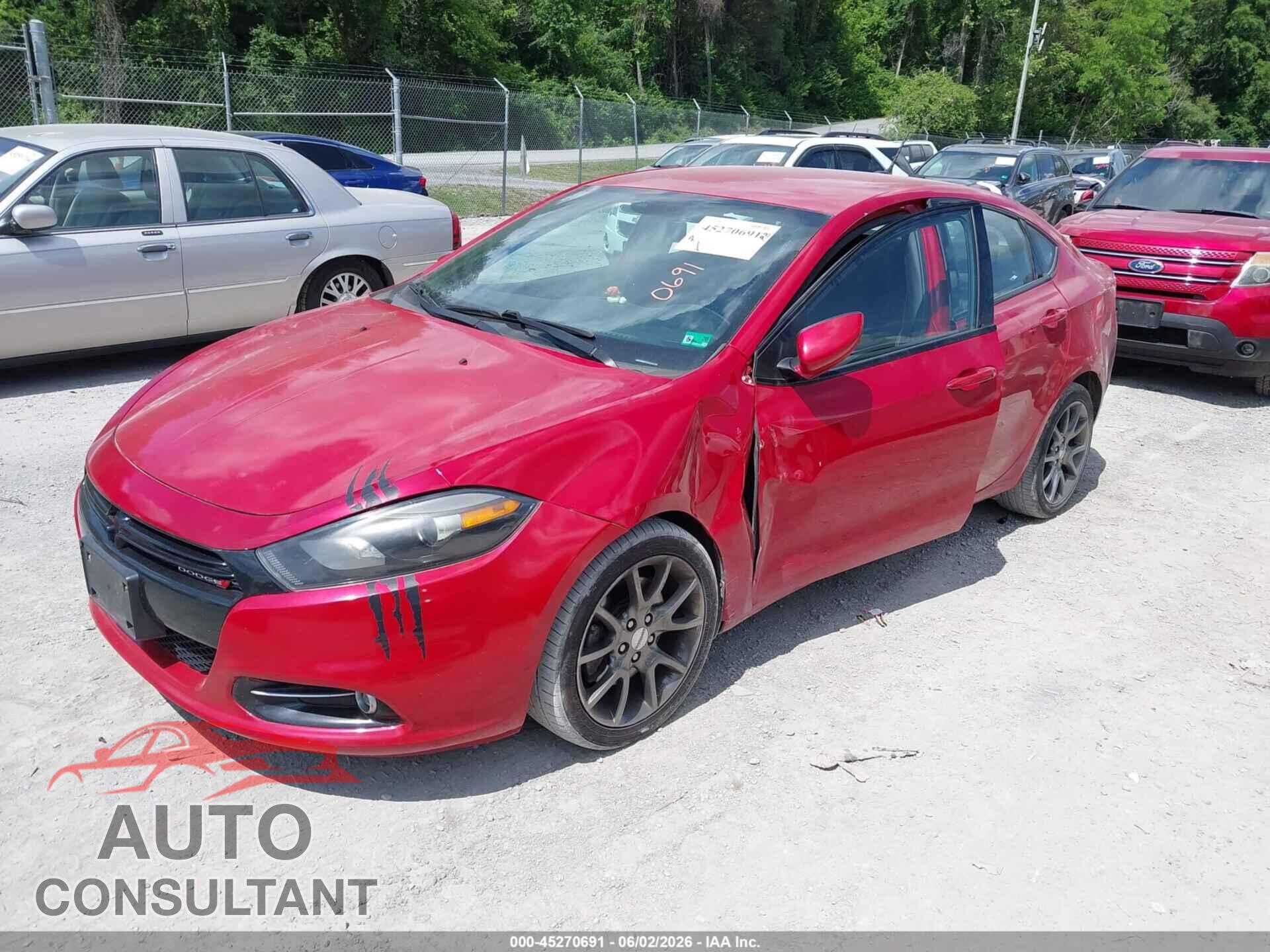 DODGE DART 2014 - 1C3CDFBB4ED903517