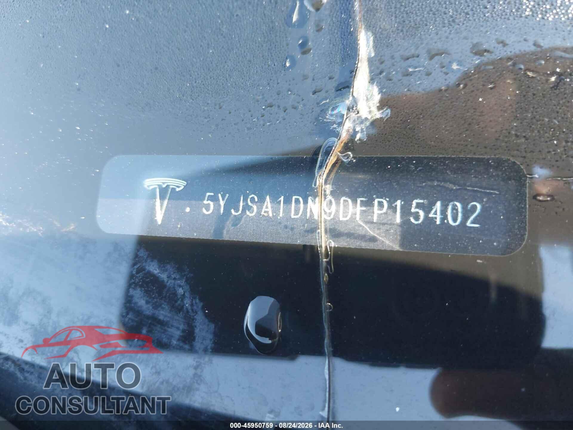 TESLA MODEL S 2013 - 5YJSA1DN9DFP15402
