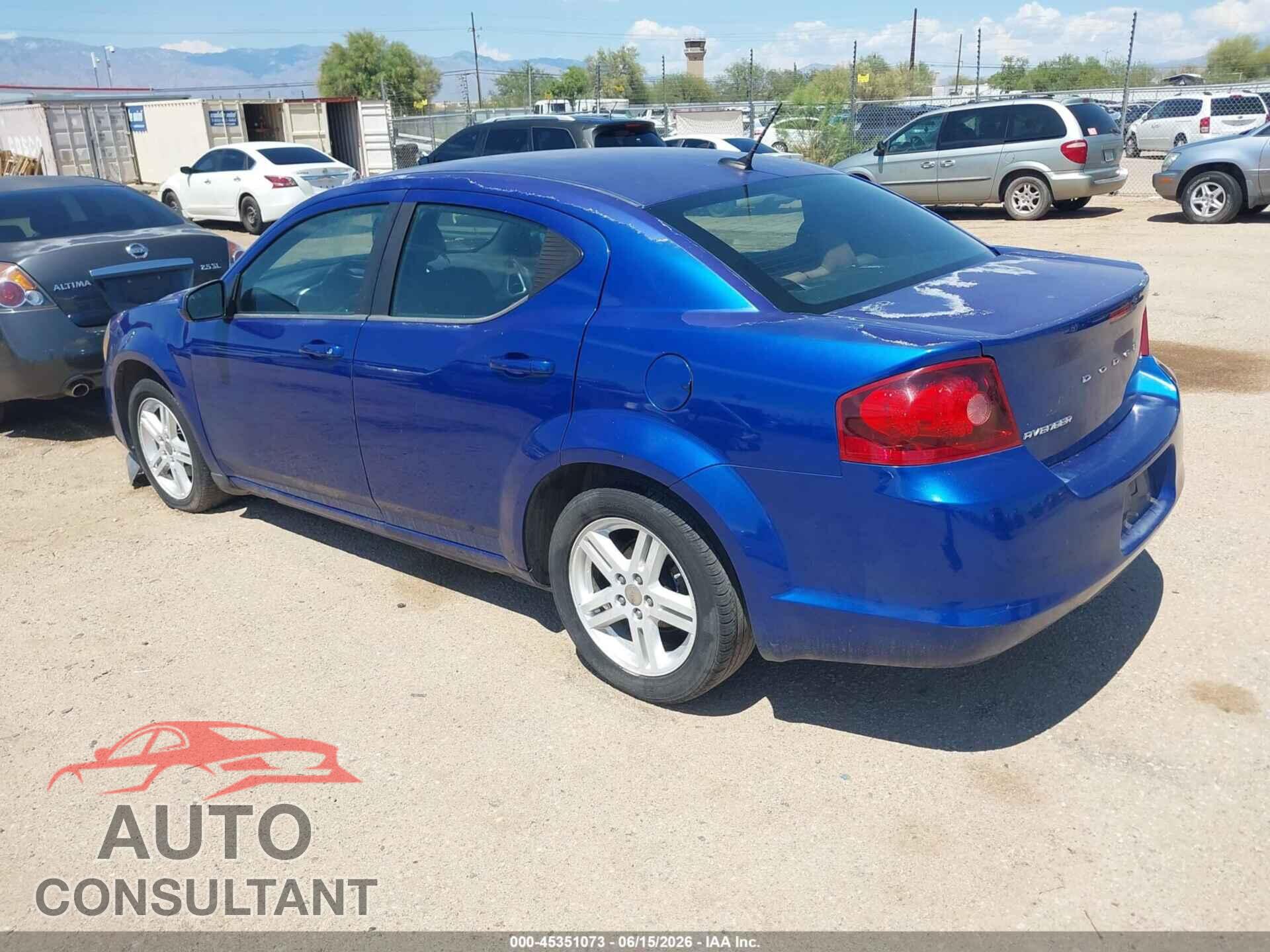 DODGE AVENGER 2013 - 1C3CDZCB0DN504113