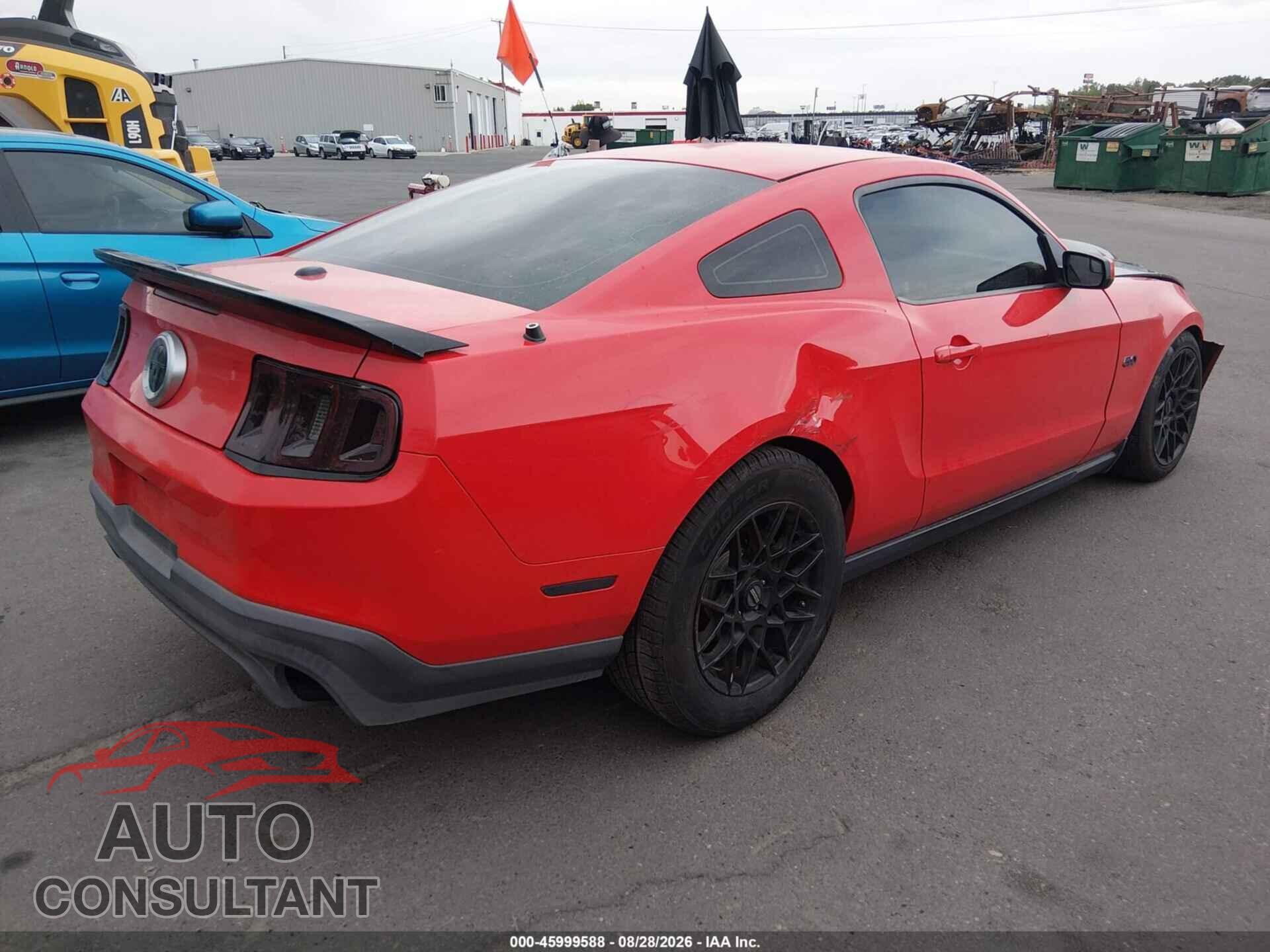 FORD MUSTANG 2012 - 1ZVBP8CF3C5284571