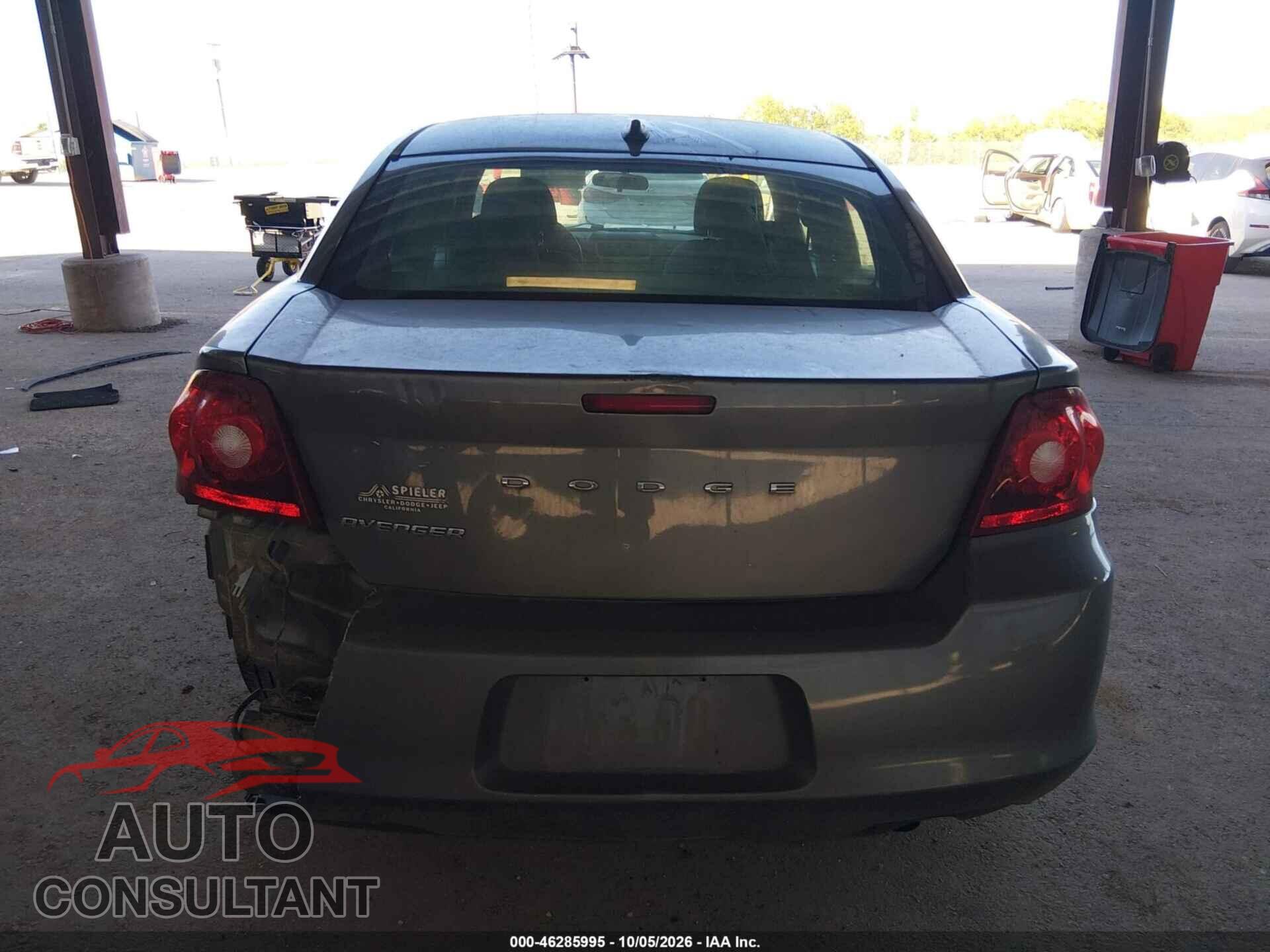 DODGE AVENGER 2012 - 1C3CDZCB6CN196685