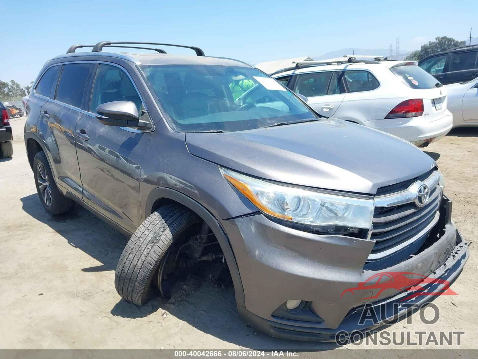 TOYOTA HIGHLANDER 2016 - 5TDKKRFH6GS146365