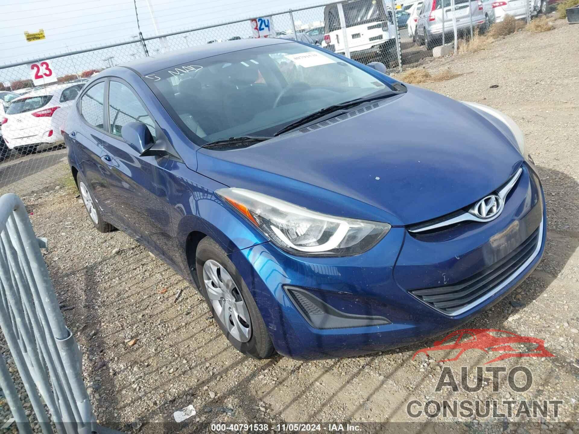 HYUNDAI ELANTRA 2016 - 5NPDH4AE8GH687057