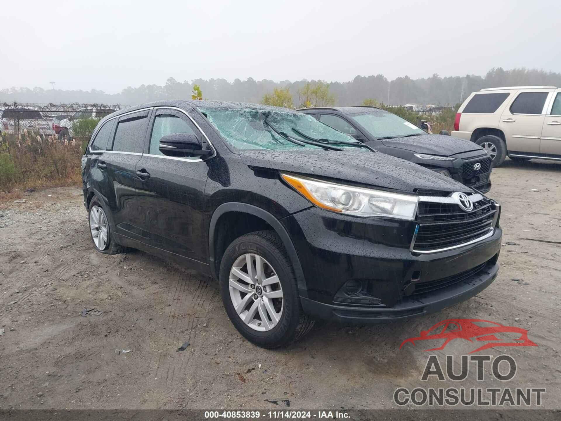 TOYOTA HIGHLANDER 2016 - 5TDZKRFH0GS147459