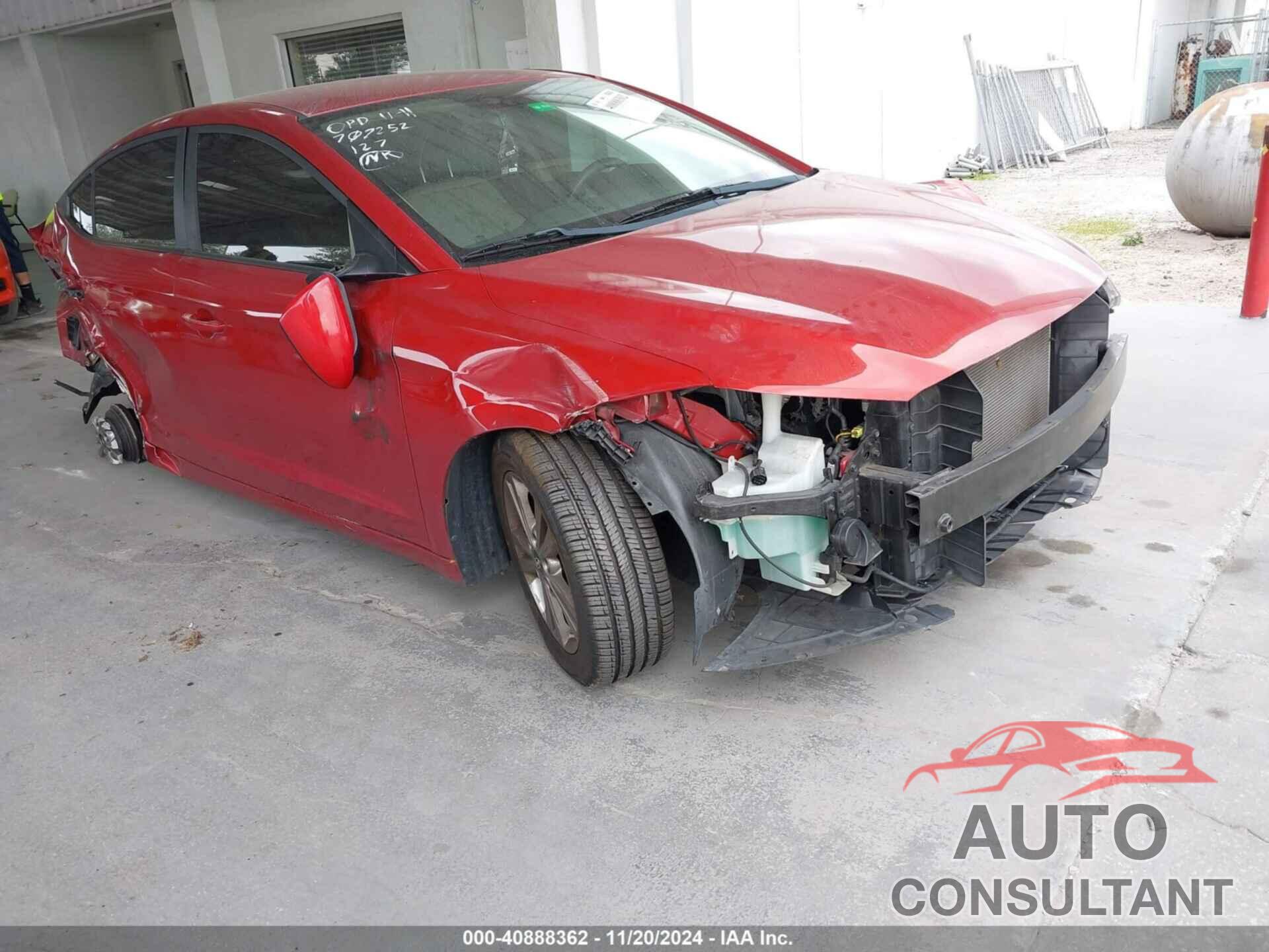 HYUNDAI ELANTRA 2017 - KMHD84LF9HU406683