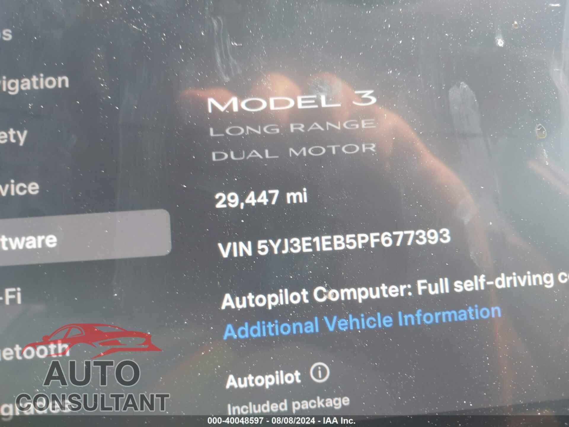 TESLA MODEL 3 2023 - 5YJ3E1EB5PF677393