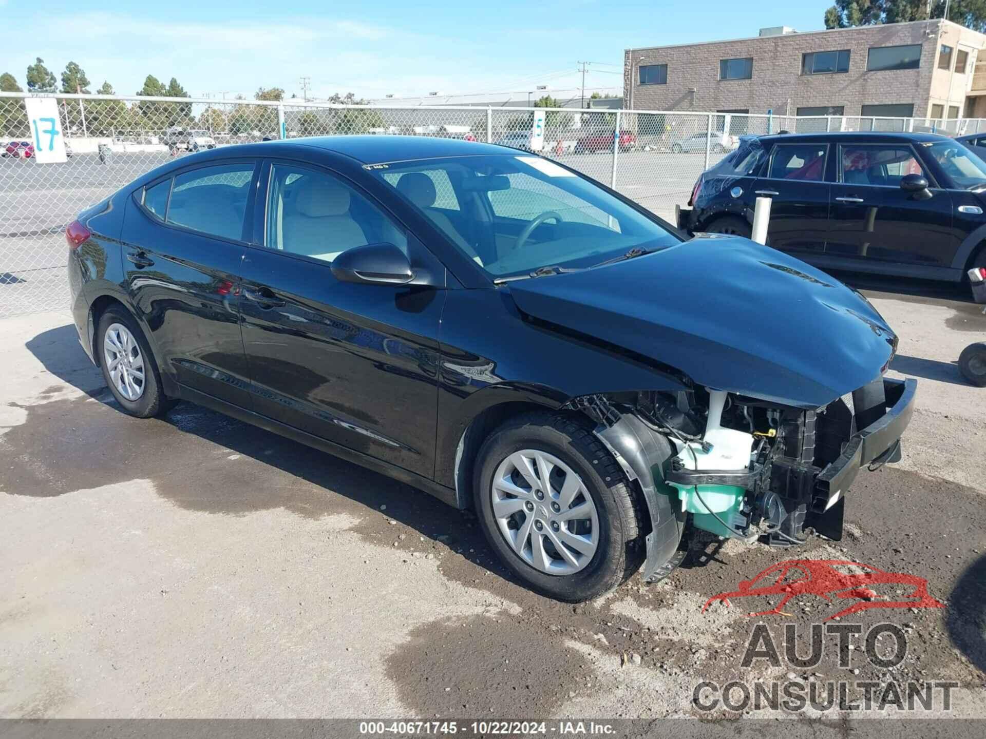 HYUNDAI ELANTRA 2018 - 5NPD74LF6JH391552