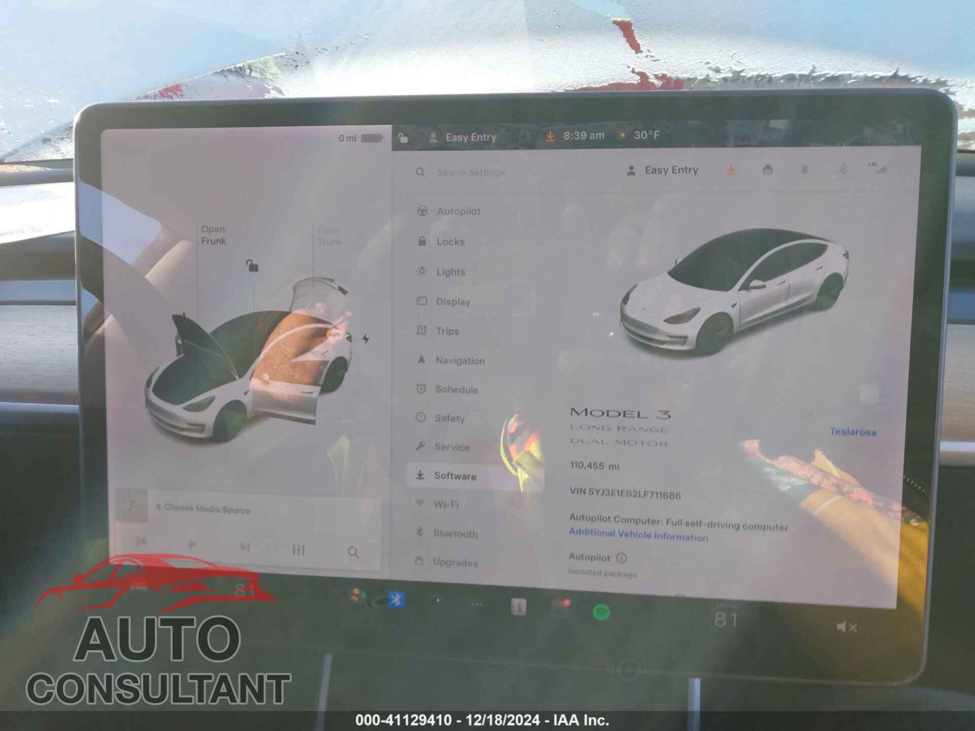 TESLA MODEL 3 2020 - 5YJ3E1EB2LF711686
