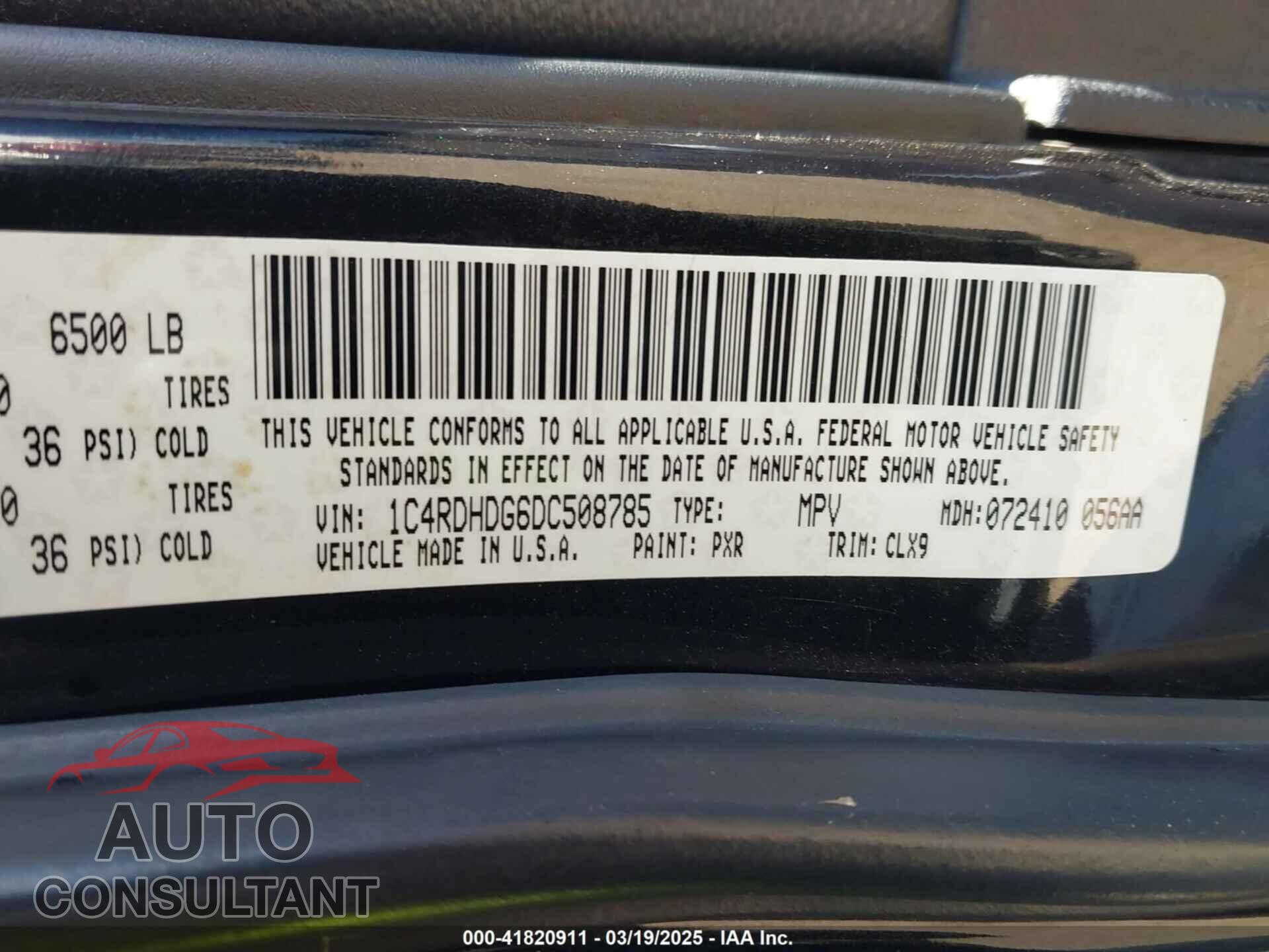 DODGE DURANGO 2013 - 1C4RDHDG6DC508785