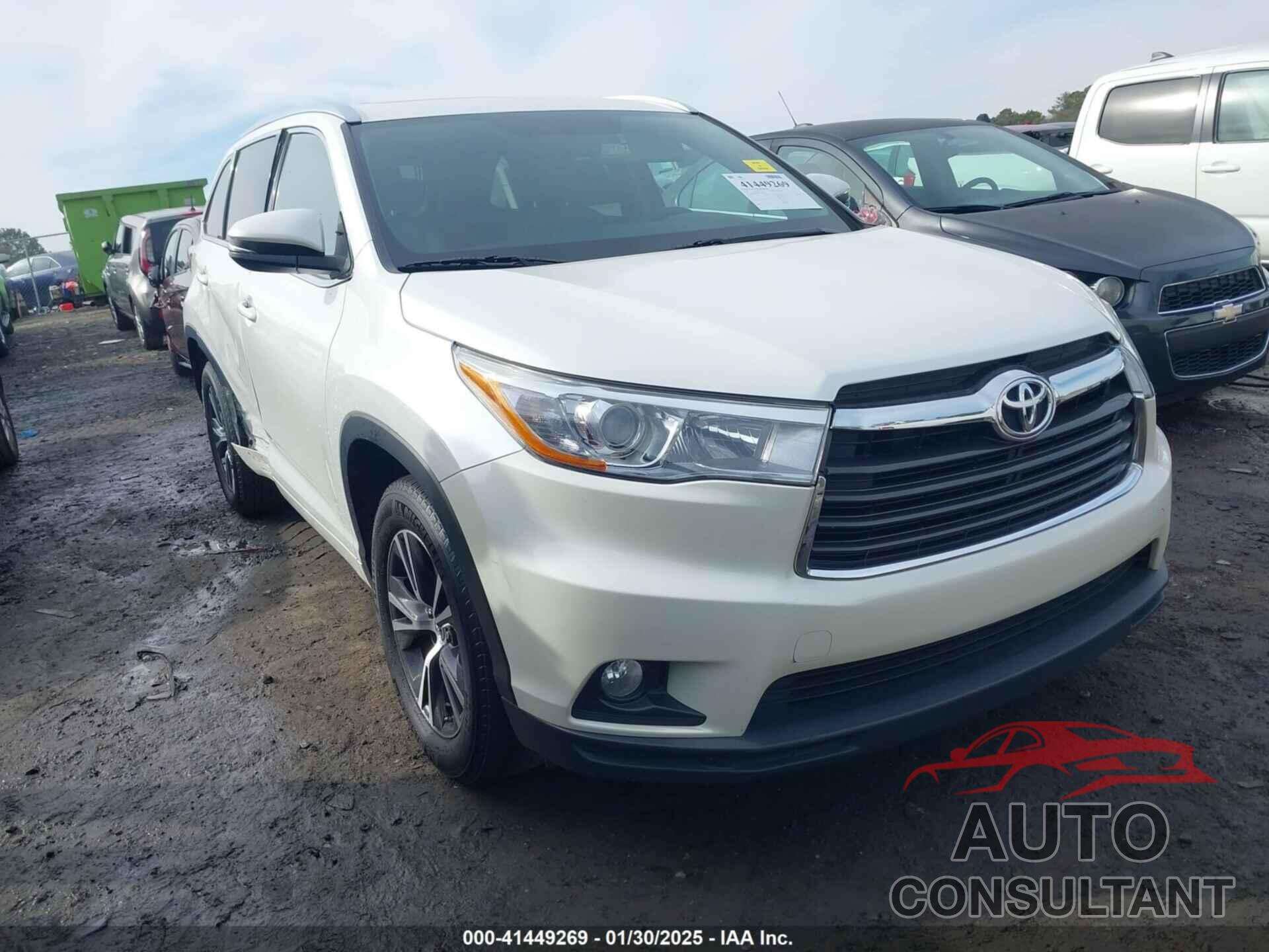 TOYOTA HIGHLANDER 2016 - 5TDKKRFH9GS165346