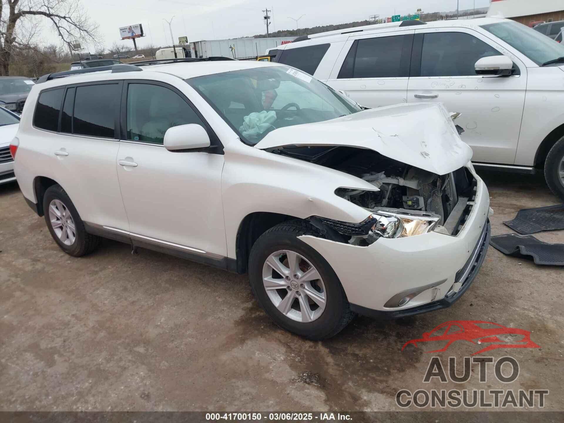 TOYOTA HIGHLANDER 2012 - 5TDZK3EHXCS067191