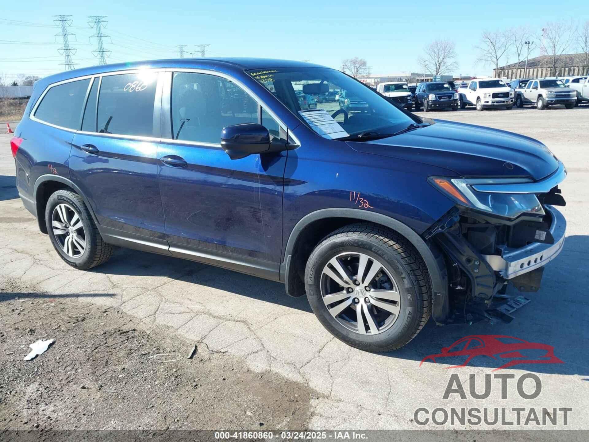 HONDA PILOT 2016 - 5FNYF6H56GB033486
