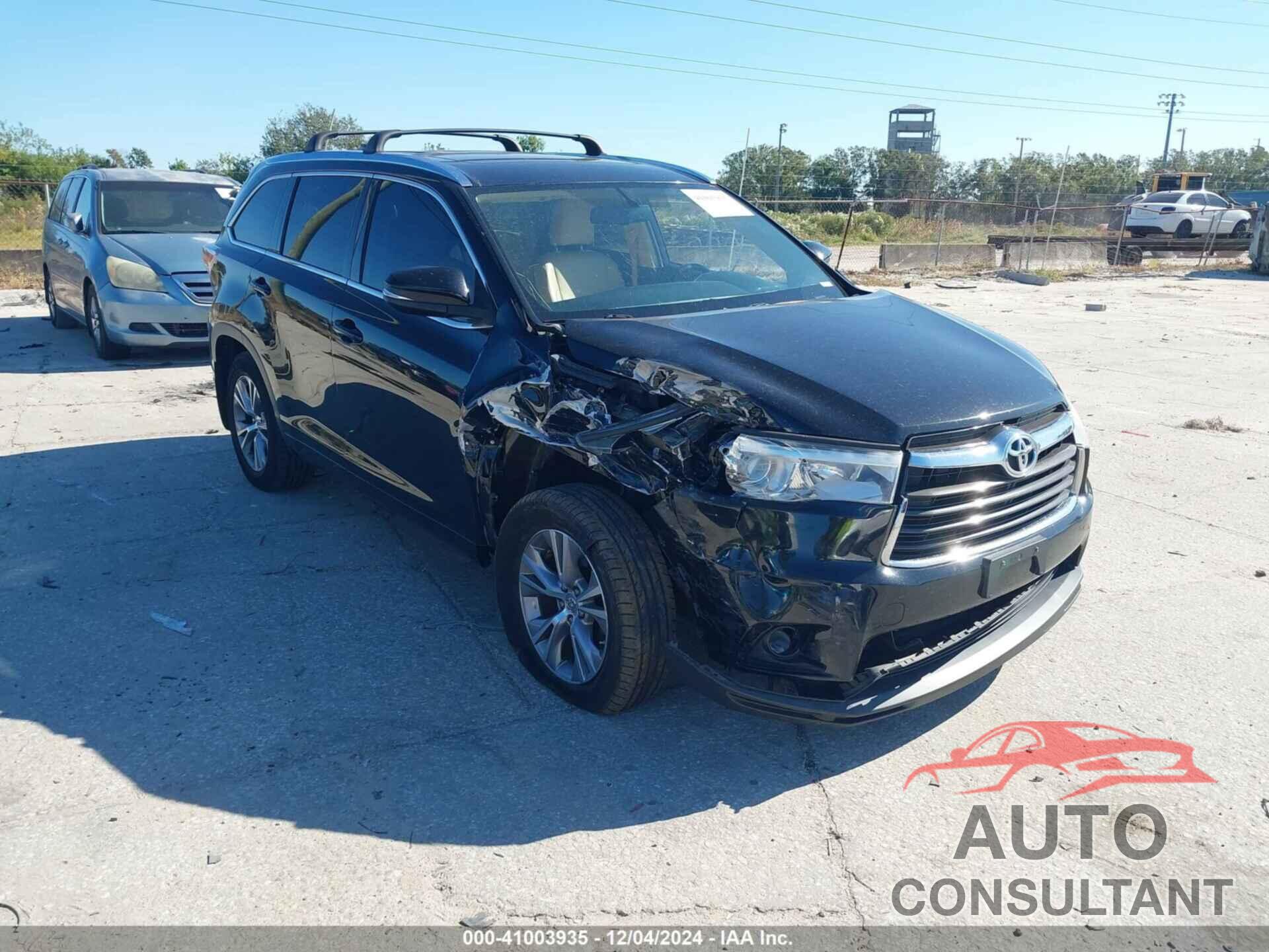 TOYOTA HIGHLANDER 2014 - 5TDJKRFH8ES017004