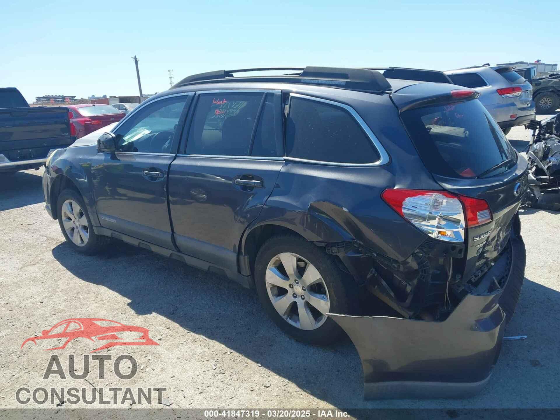 SUBARU OUTBACK 2011 - 4S4BRBCC4B1357710