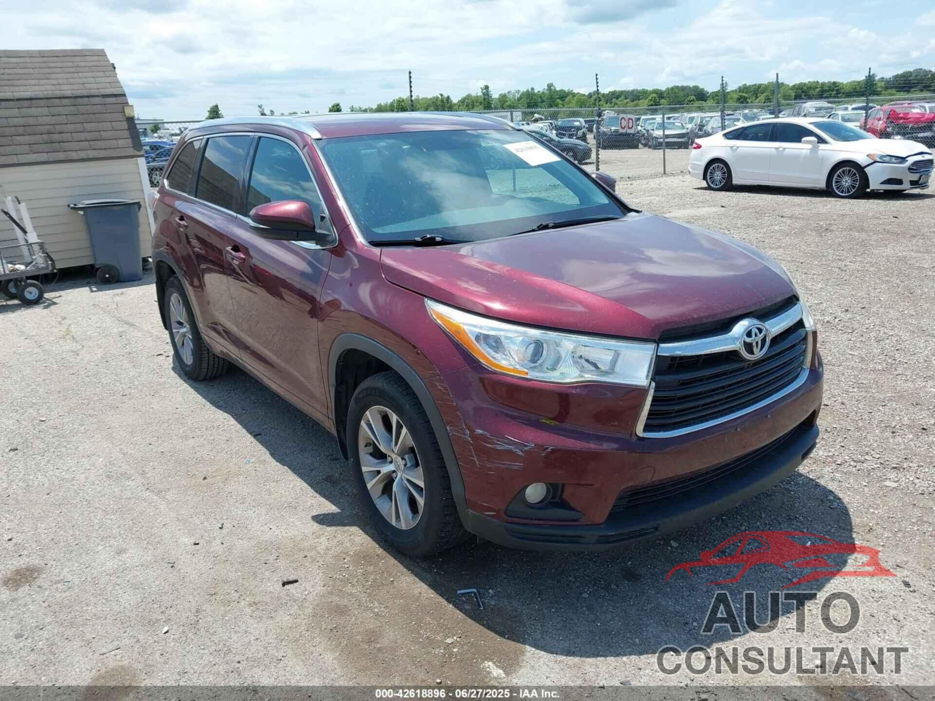 TOYOTA HIGHLANDER 2014 - 5TDJKRFH0ES004585