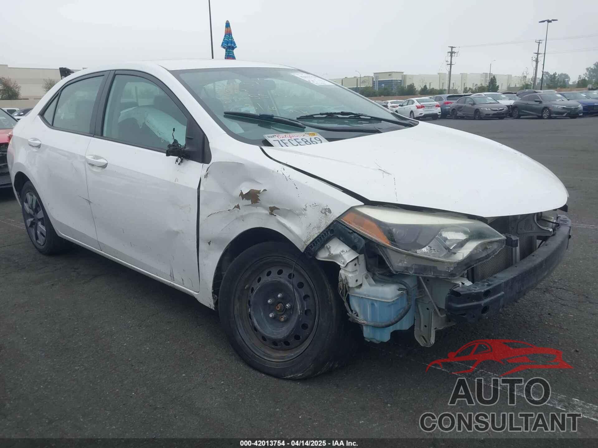 TOYOTA COROLLA 2014 - 5YFBURHE6EP118228