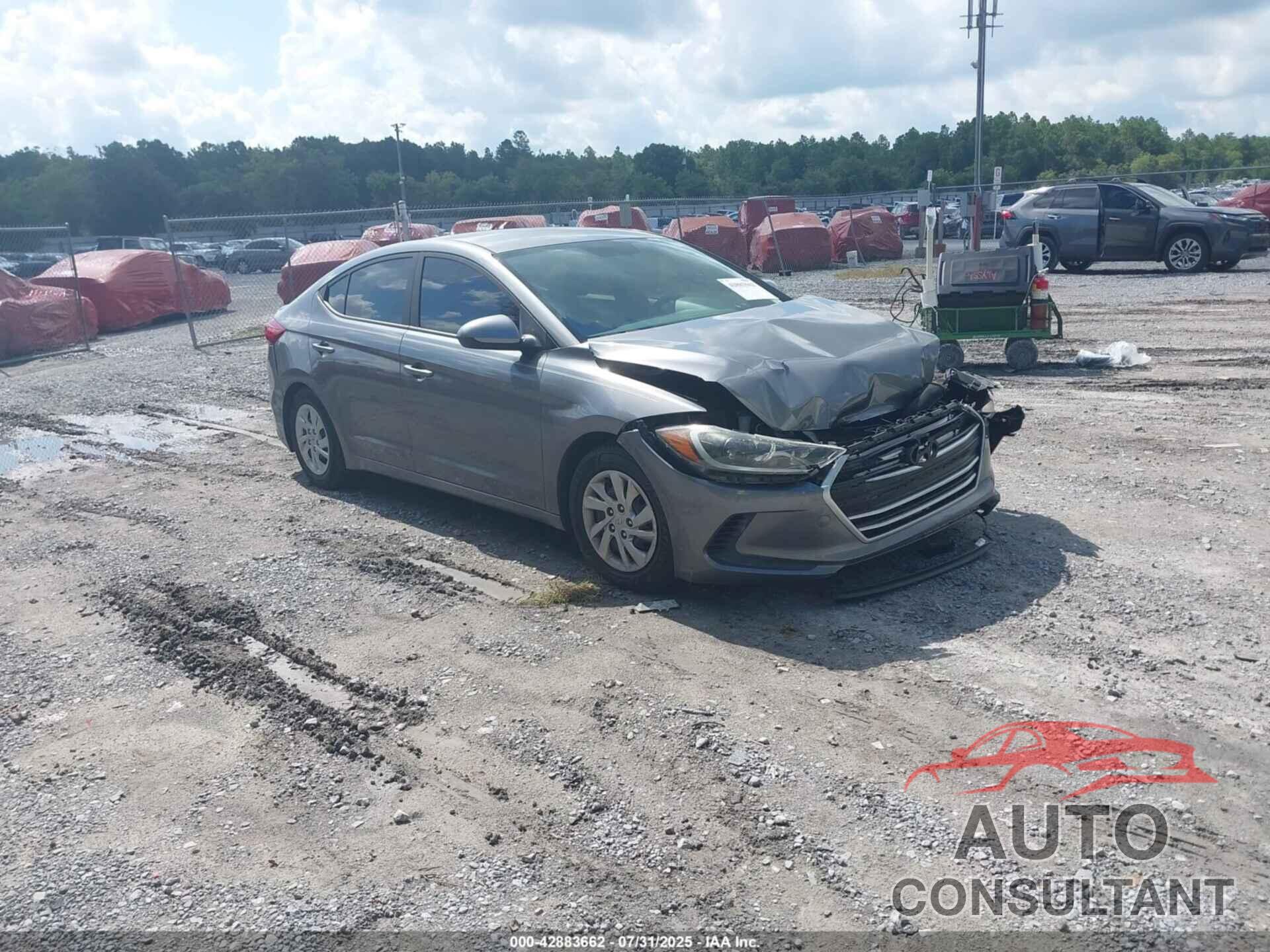 HYUNDAI ELANTRA 2017 - KMHD74LF6HU113584